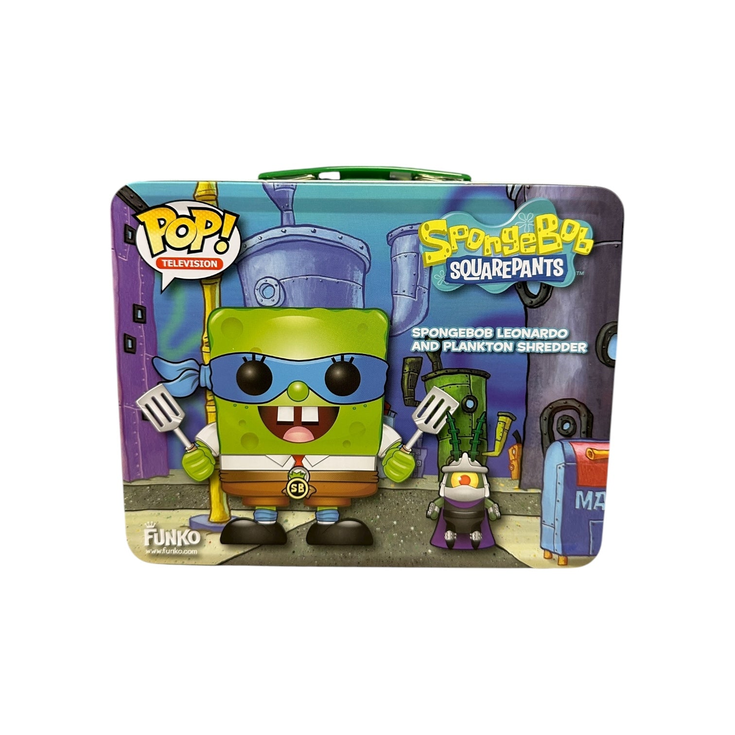 Funko Pop! vinyl figure packaging featuring SpongeBob SquarePants and Plankton