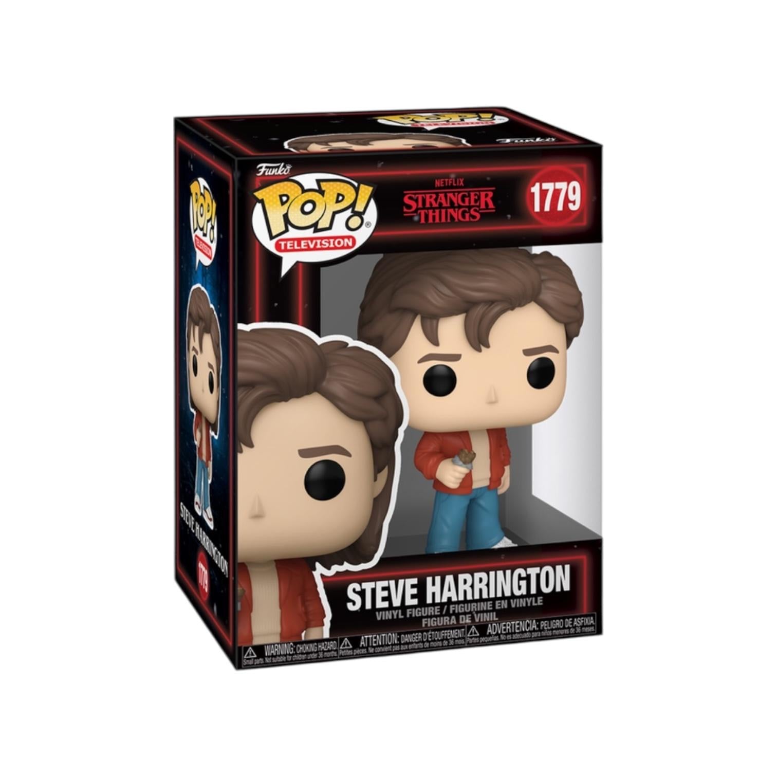 Funko Pop! vinyl figure packaging for Steve Harrington from Stranger Things