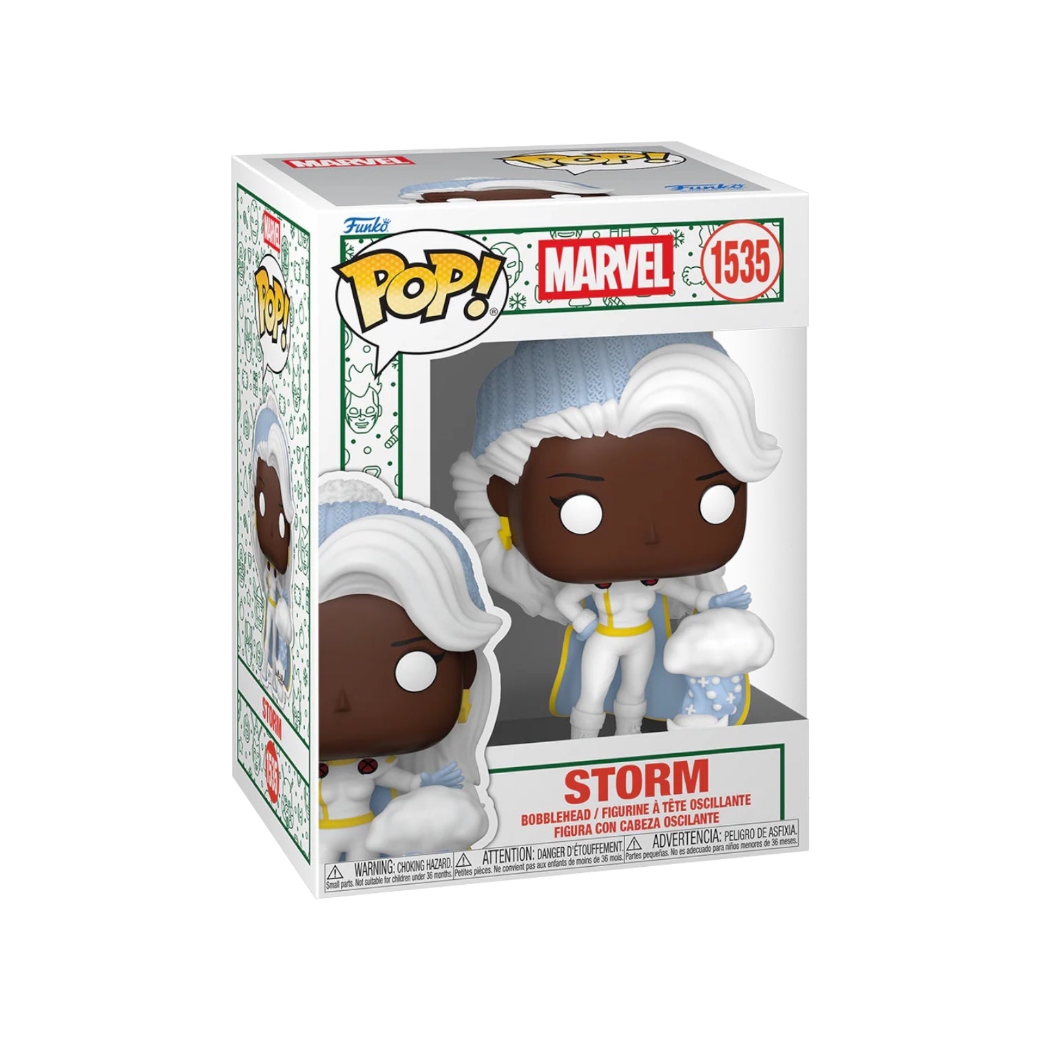 Funko Pop! Marvel Storm figure packaging on a white background