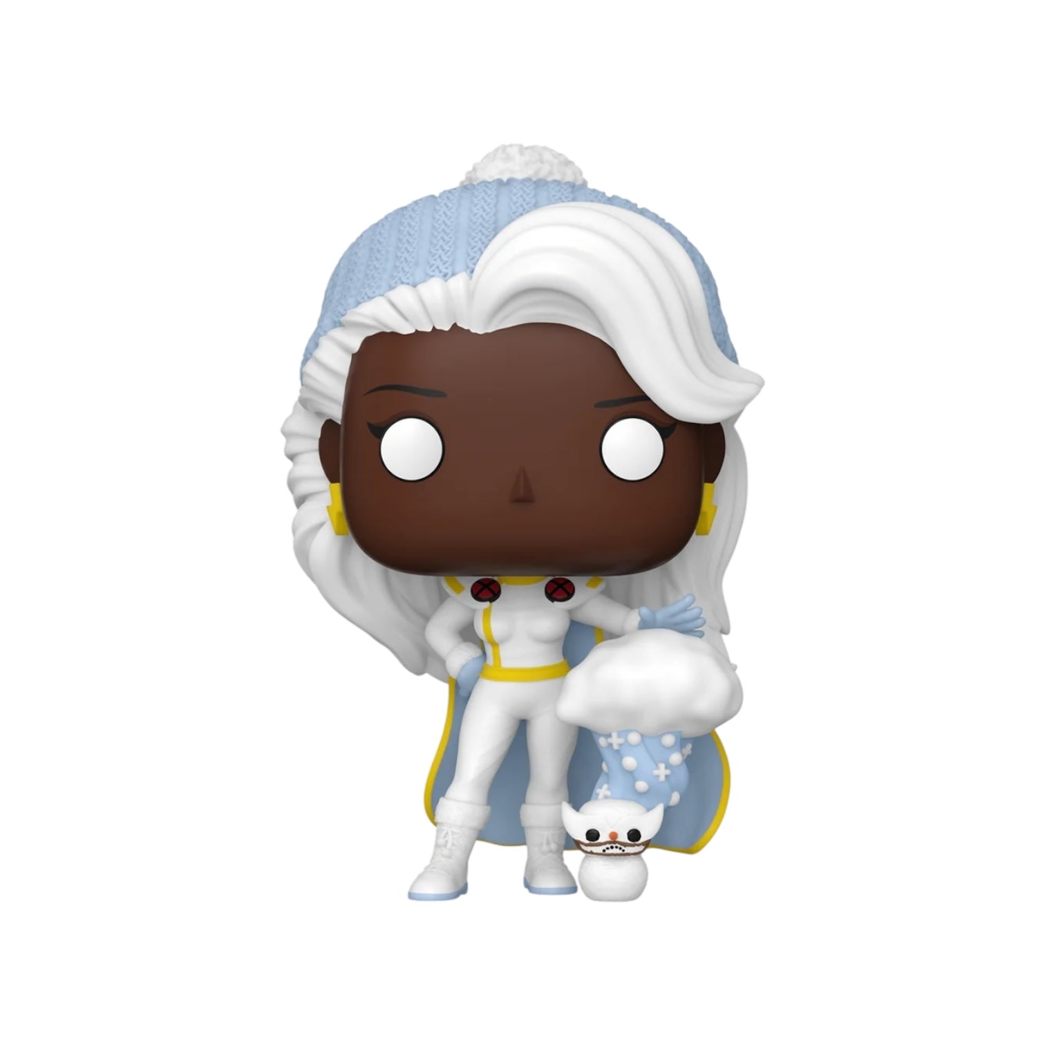 Funko Pop! vinyl figure with white hair and blue outfit on a white background