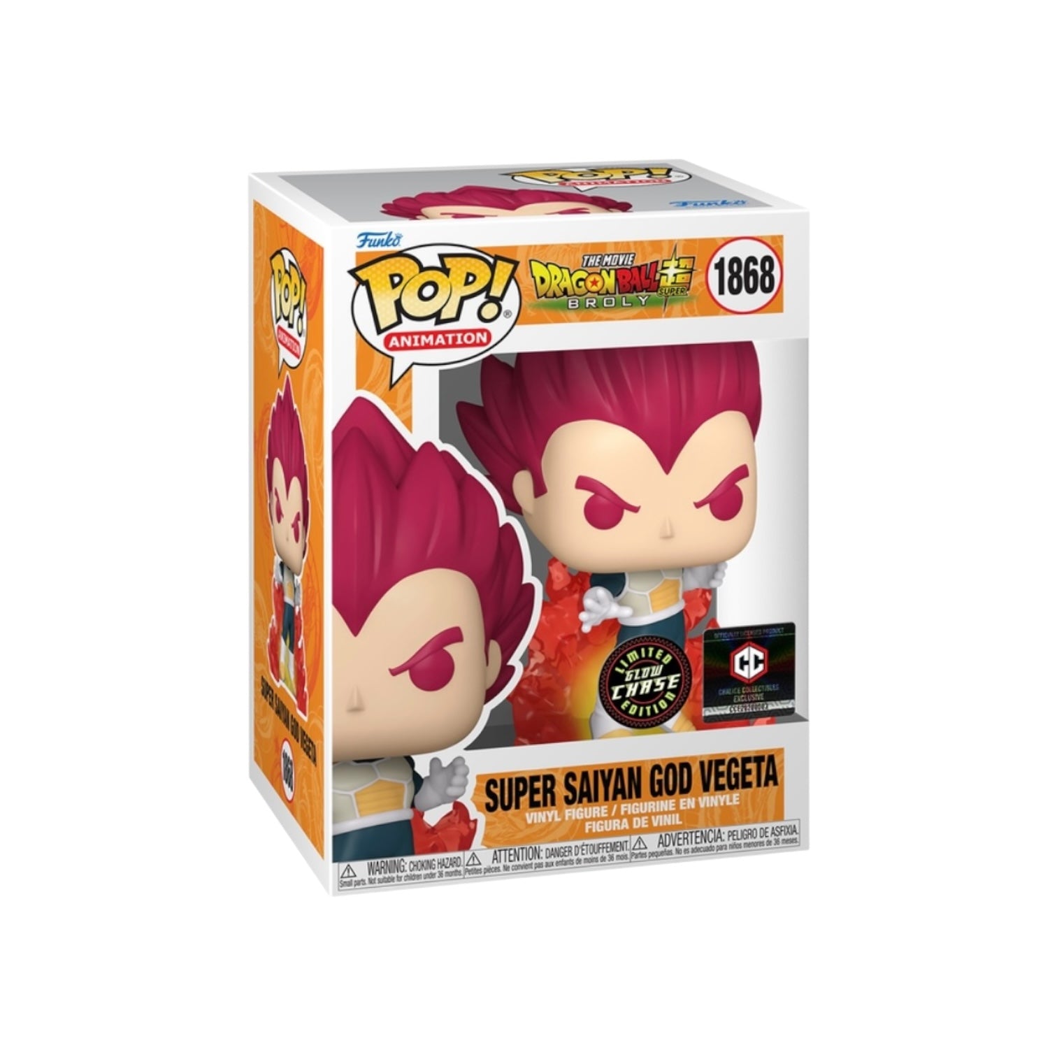 Funko Pop Super Saiyan God Vegeta #1868 CHASE GITD (Neuf Avec Funko Pop Super Saiyan God Vegeta #1868 CHASE GITD (Neuf Avec