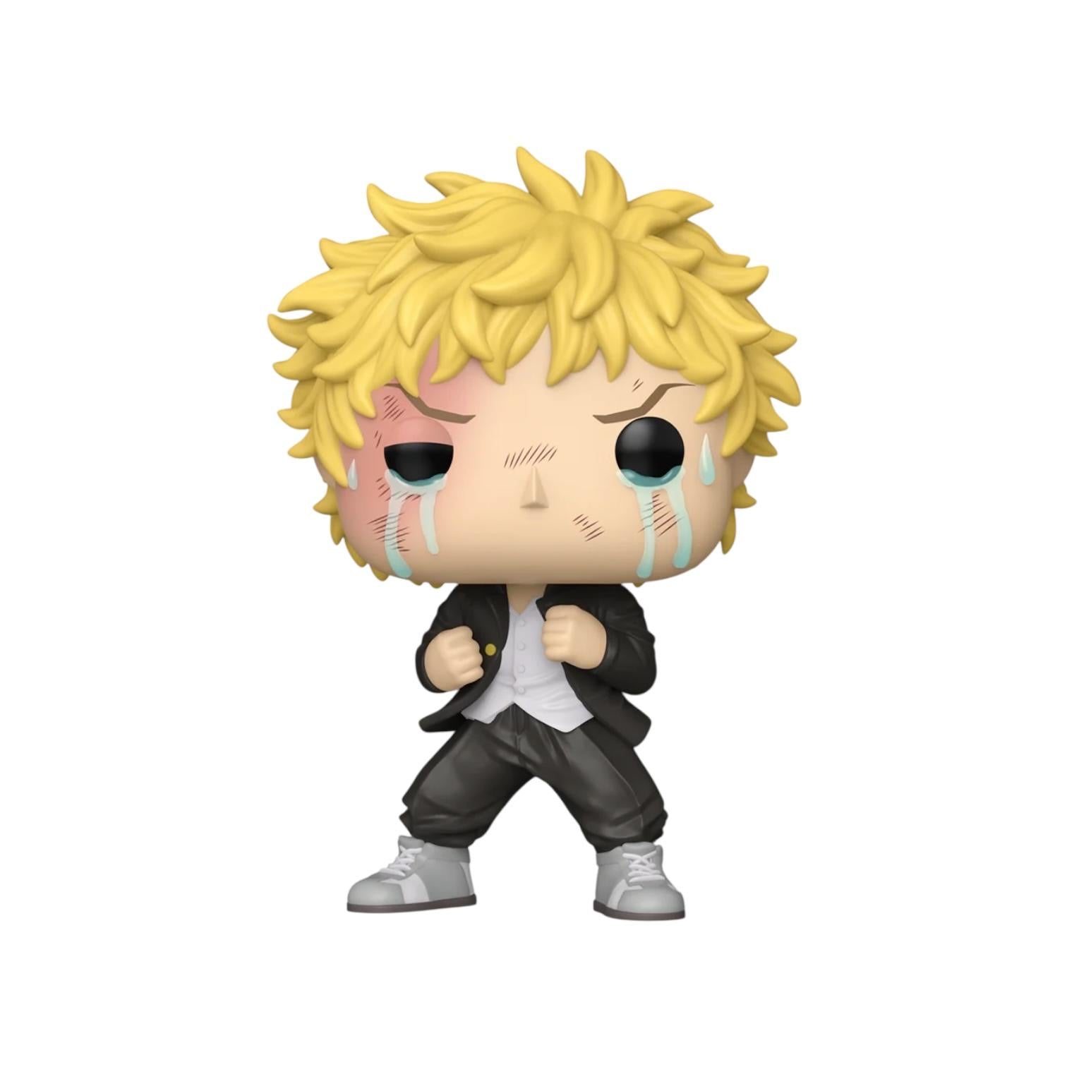 Funko Pop! vinyl figure with blonde hair and black outfit on a white background