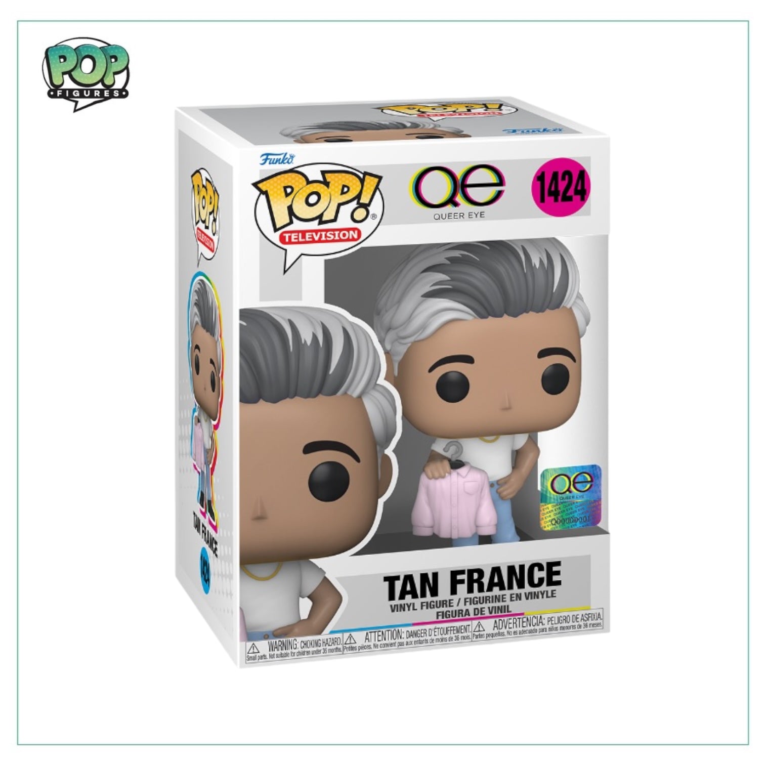 Funko Pop! of Tan France from Queer Eye, featuring his signature style and friendly vibe in a cute, collectible figure.