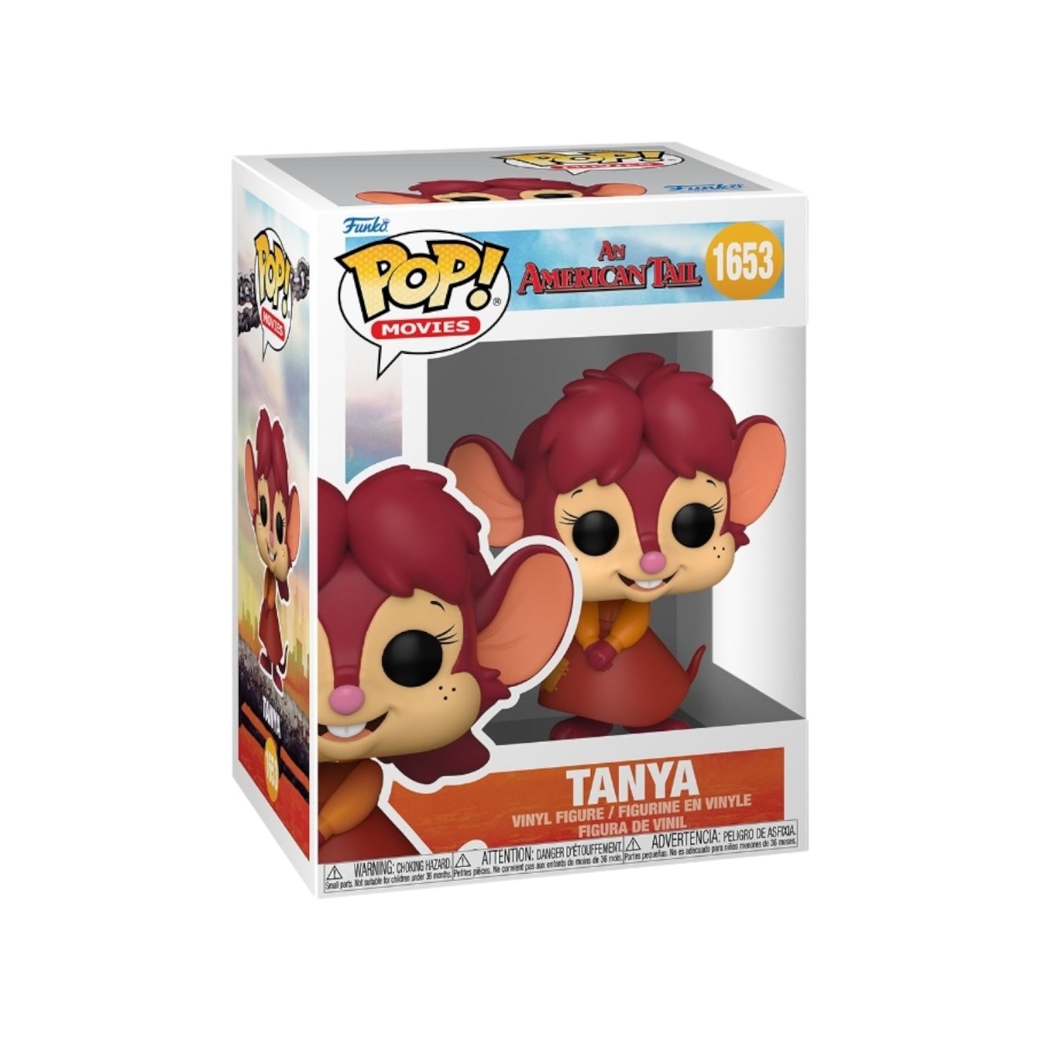 Funko Pop! Tanya #1653 from An American Tail, showcasing a delightful character design with vivid details.