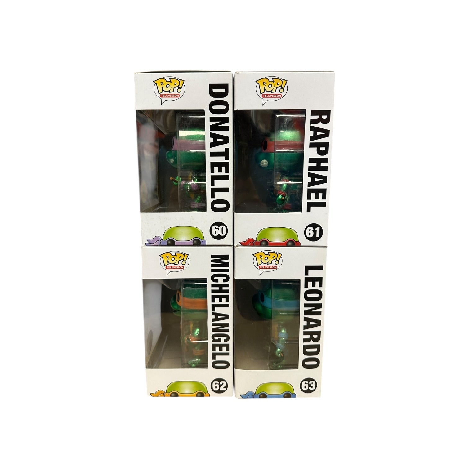 Funko Pop! vinyl bundle of metallic teenage mutant ninja turtles