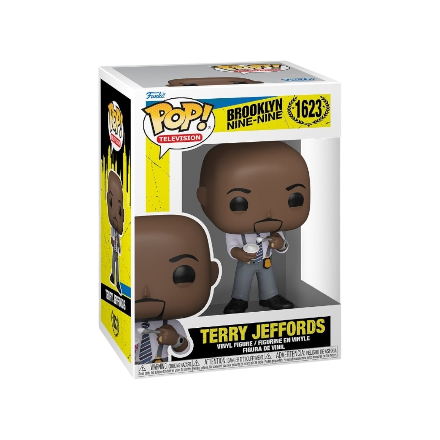 Terry Jeffords Funko Pop! #1623 from Brooklyn Nine-Nine, featuring his iconic style and cheerful expression.