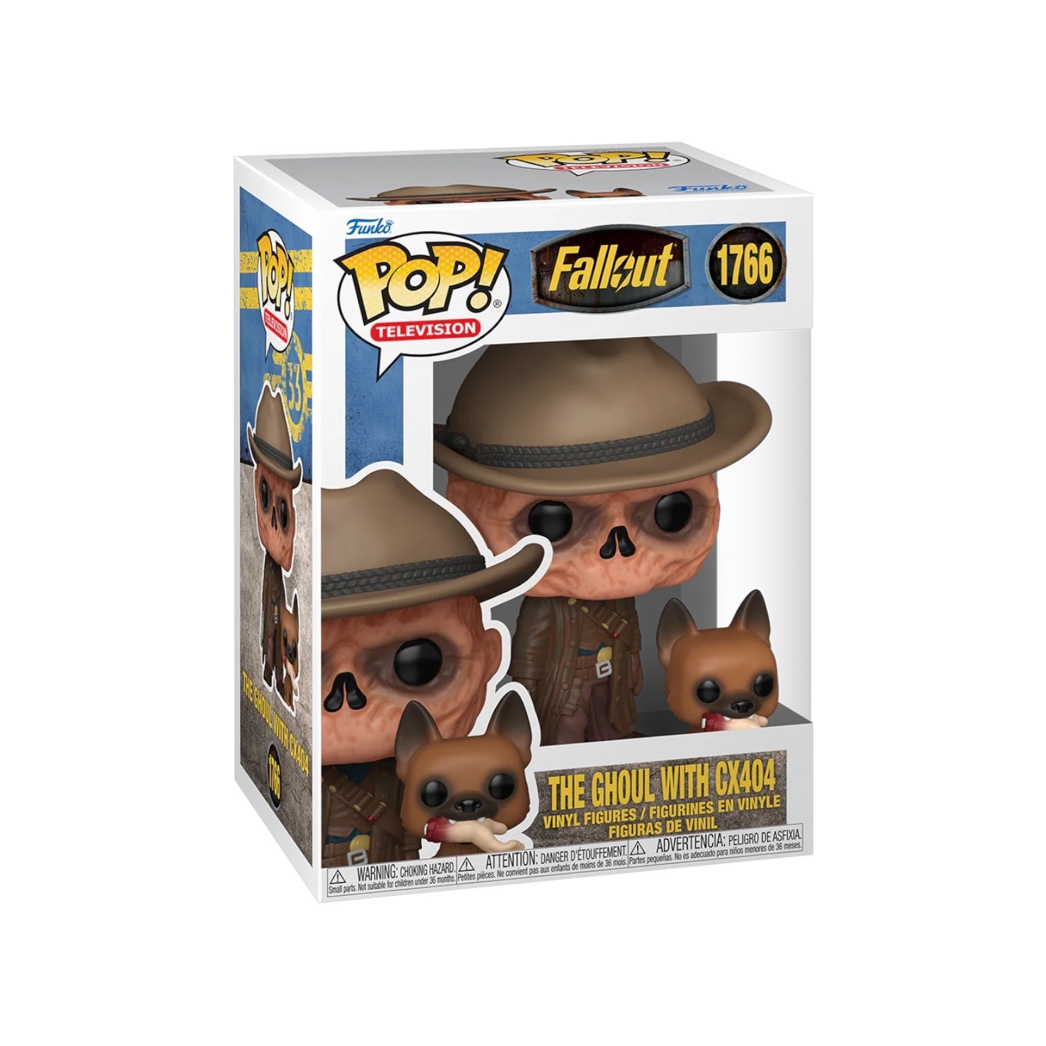 Funko Pop! vinyl figure packaging for 'Fallout' with 'The Ghoul with SX04' on a white background