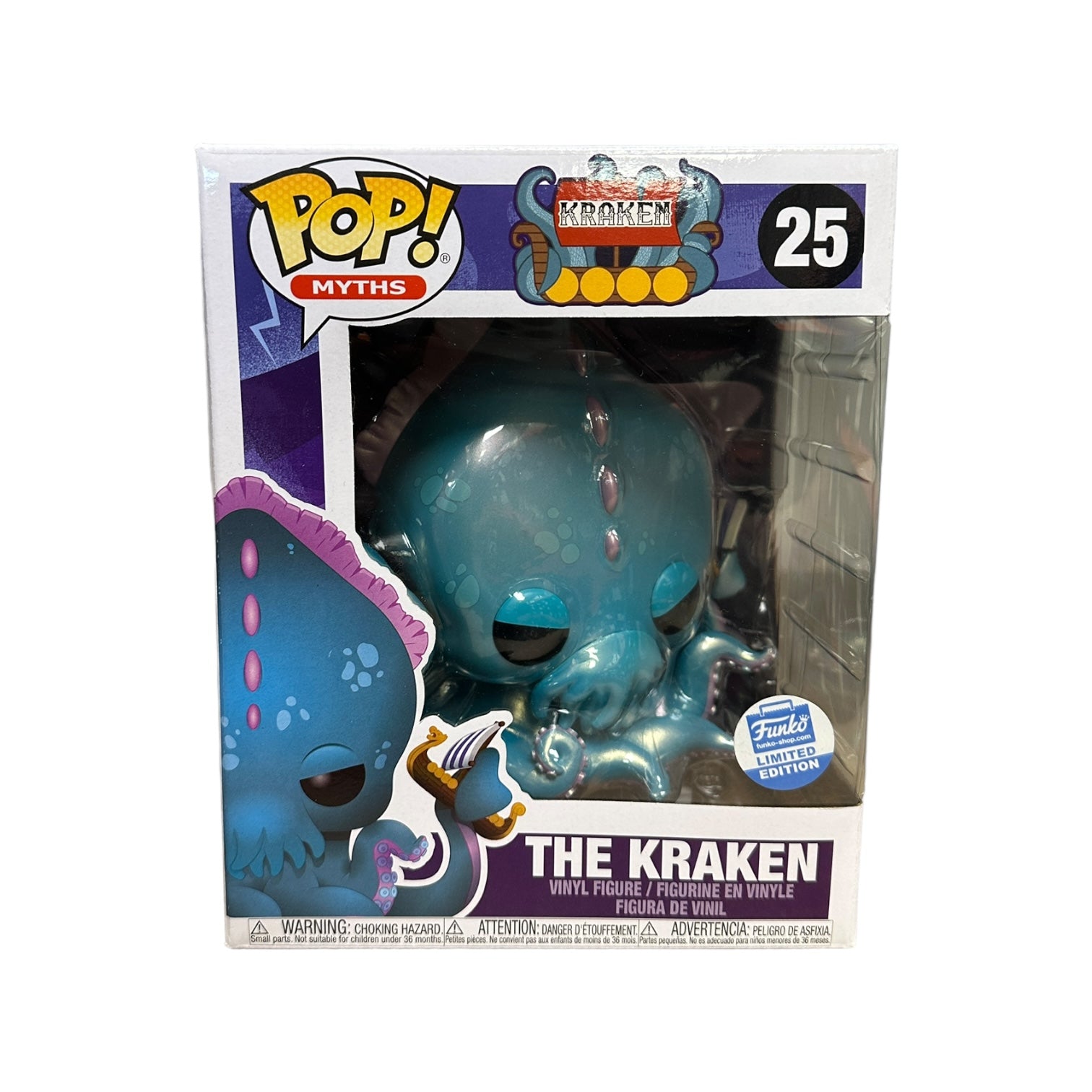 Funko Pop! The Kraken #25, 6" tall, exclusive from Funko Shop, in excellent condition (8.75/10), perfect for collectors.