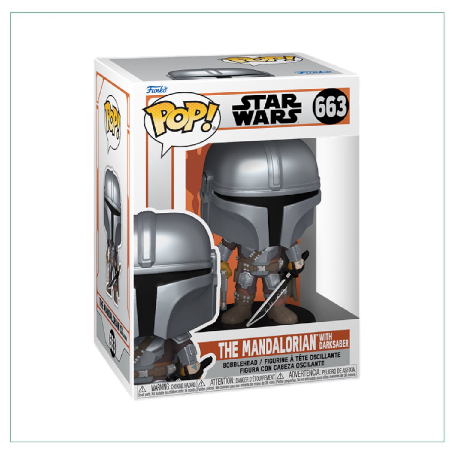 The Mandalorian W/ Darksaber #663 Funko Pop! The Mandalorian