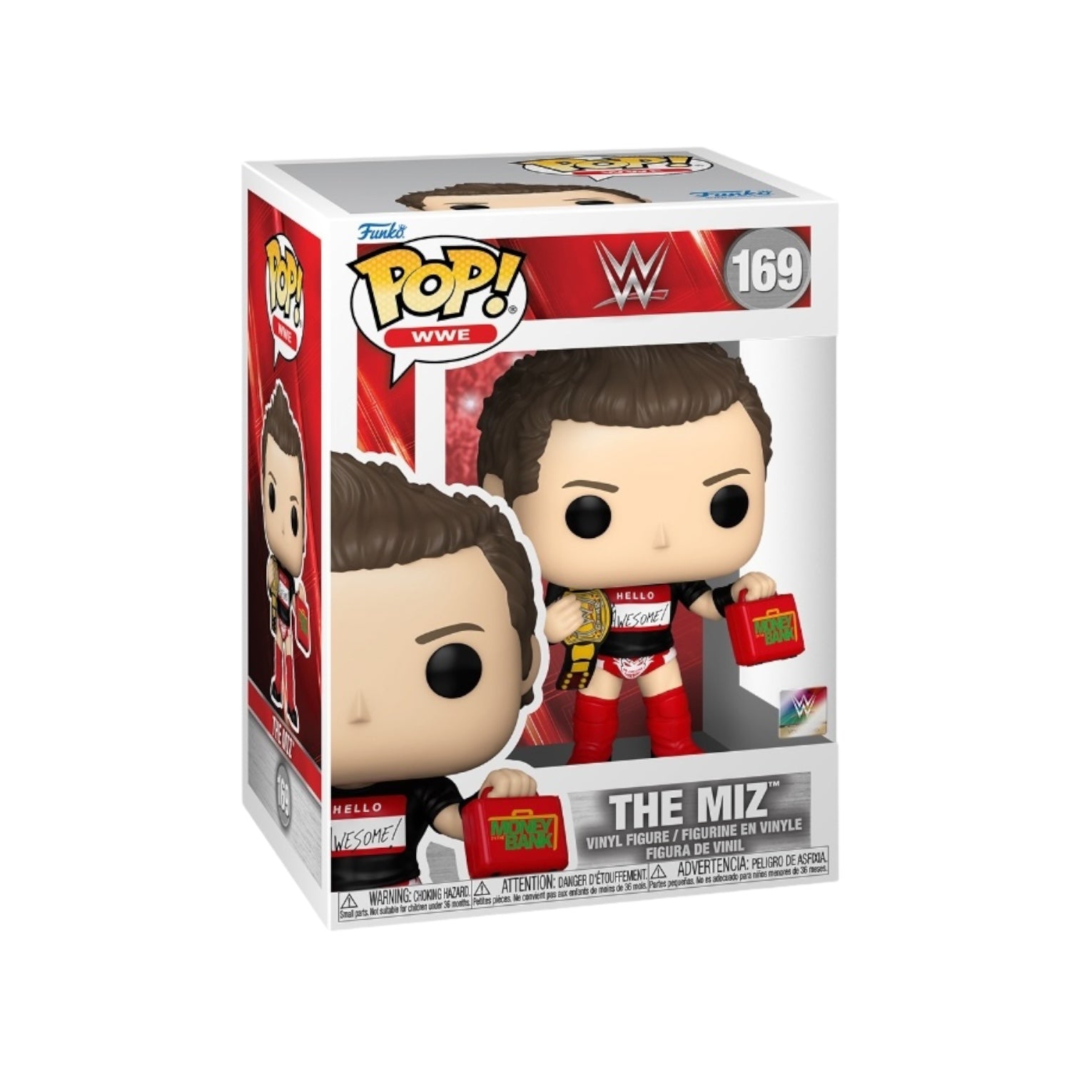 Funko Pop! of The Miz #169 from WWE, available for preorder, showcasing his iconic wrestling attire and confident pose.