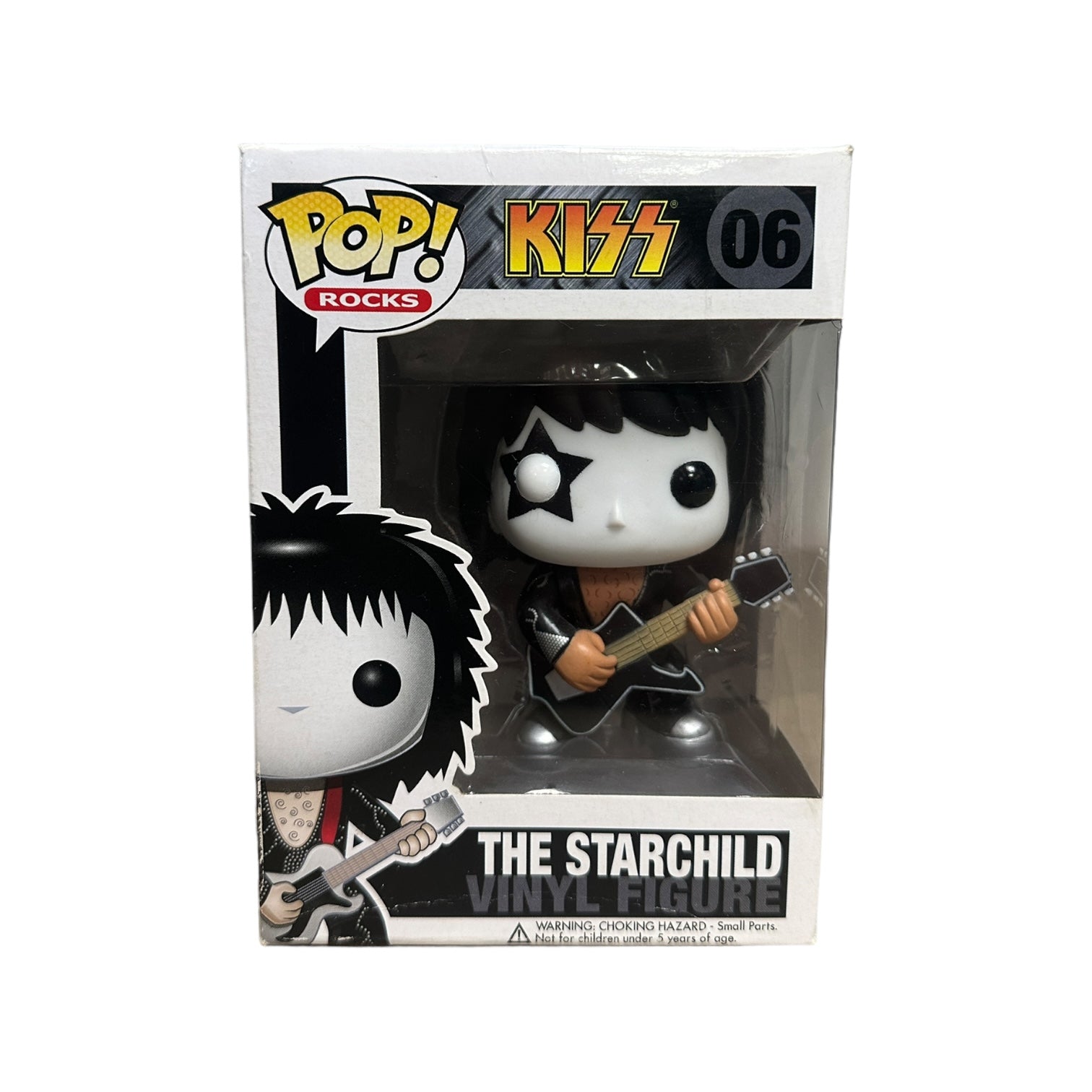 Funko Pop! Starchild #06 from Kiss, 2012 release, rated 6/10, featuring a classic rock look and vibrant colors.
