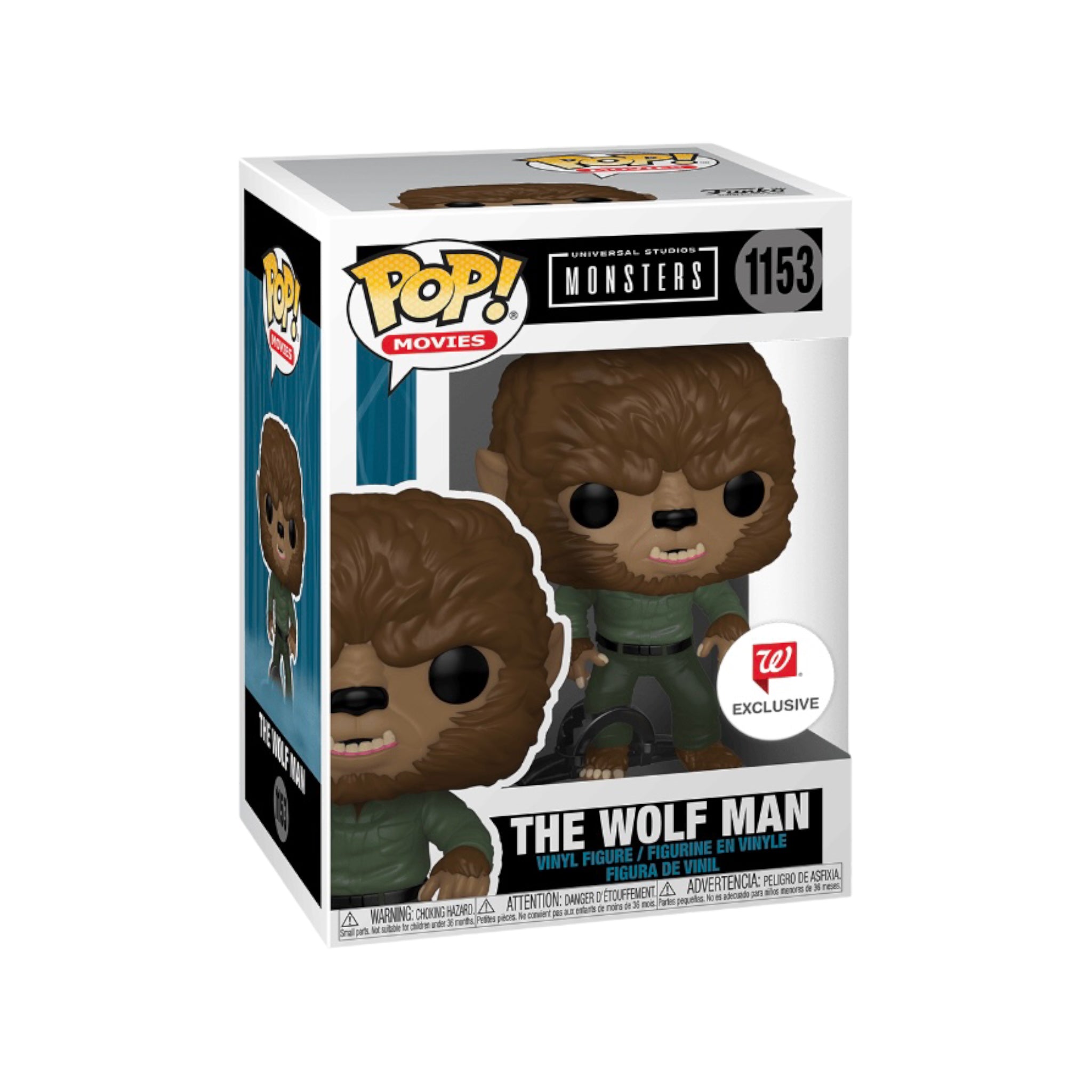 The Wolf Man #1153 Funko Pop! figure, a Walgreens exclusive from the classic Universal Monsters series.