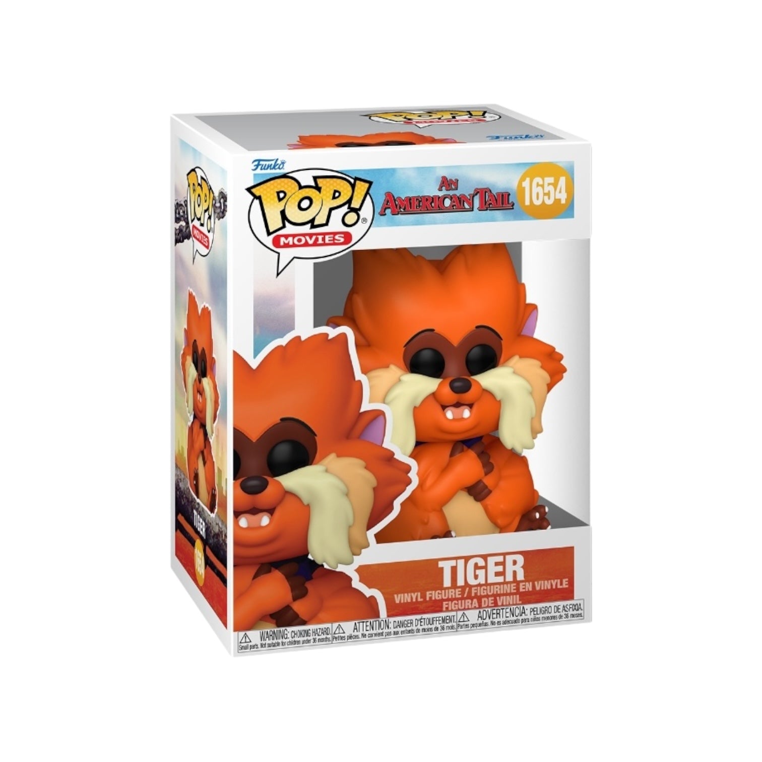 Tiger #1654 Funko Pop! from An American Tail, showcasing a cute design with bright colors and a fun expression.