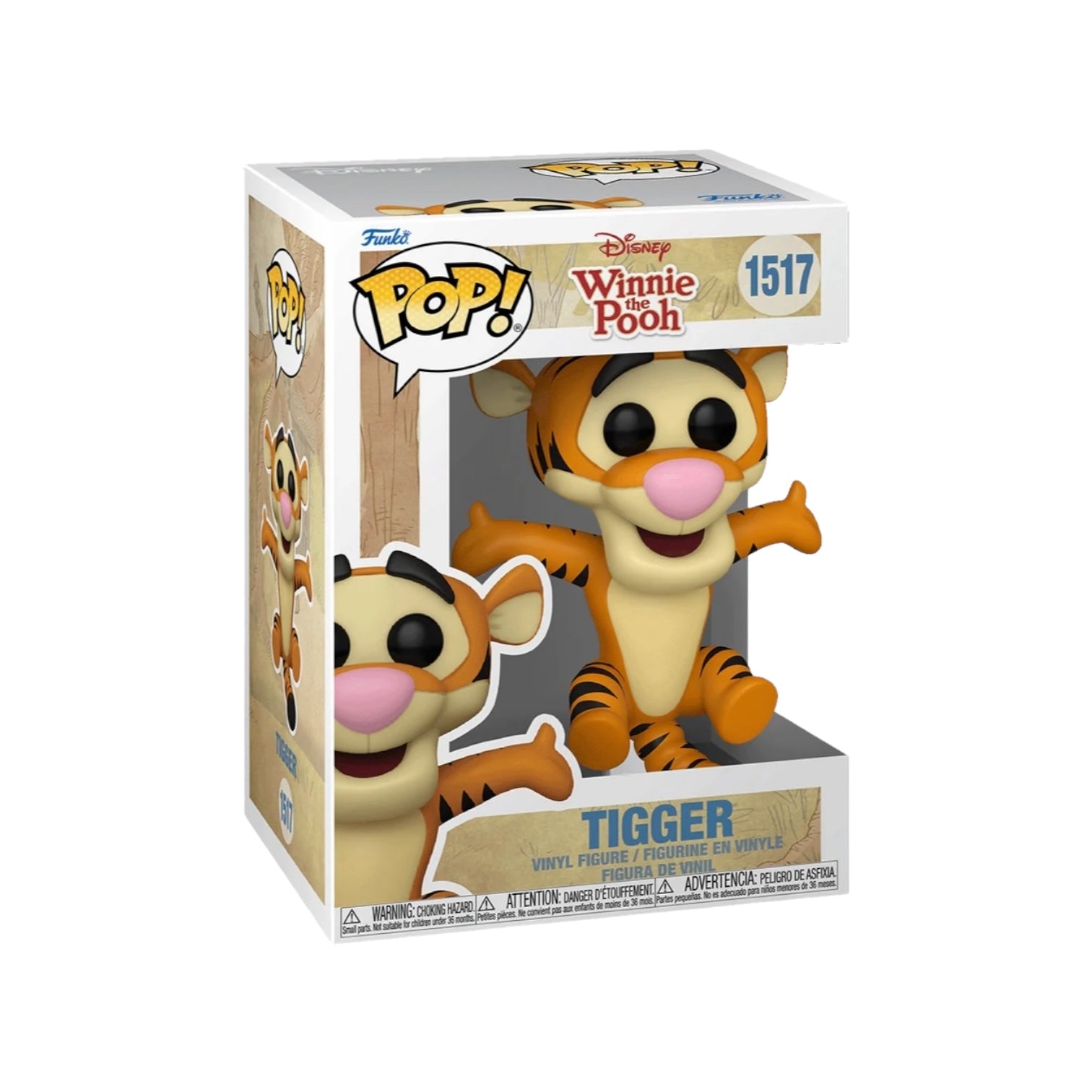 Tigger Funko Pop! #1517 from Winnie the Pooh, featuring Tigger's signature orange stripes and big smile.