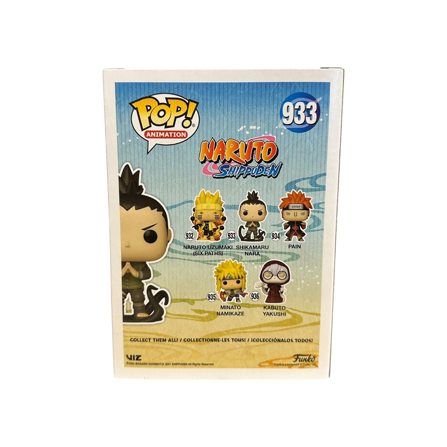 Tom Gibis Signed Shikamaru Nara #933 Funko Pop! - Naruto Shippuden - 7BAP Signature Series C2E2 2023 LE100 Pcs Back