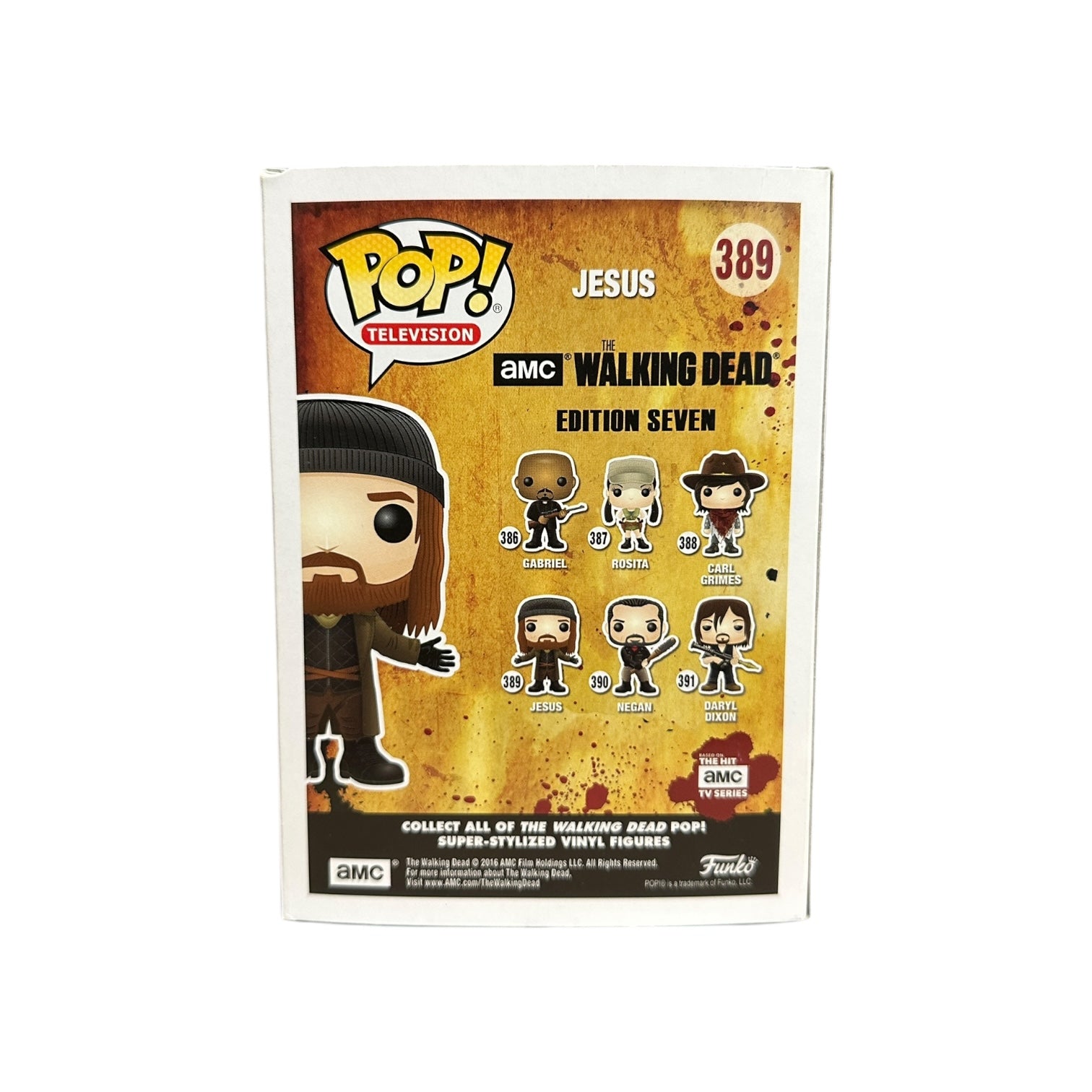 Tom Payne Signed Jesus #389 Funko Pop! - The Walking Dead Back
