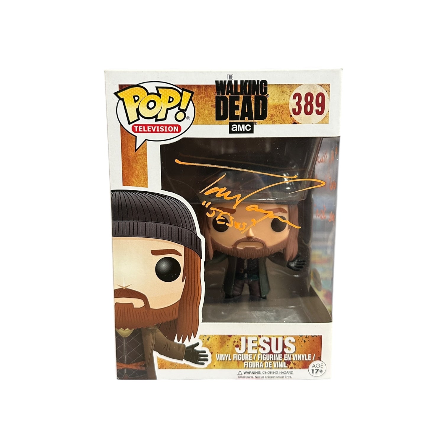 Tom Payne Signed Jesus #389 Funko Pop! - The Walking Dead Front