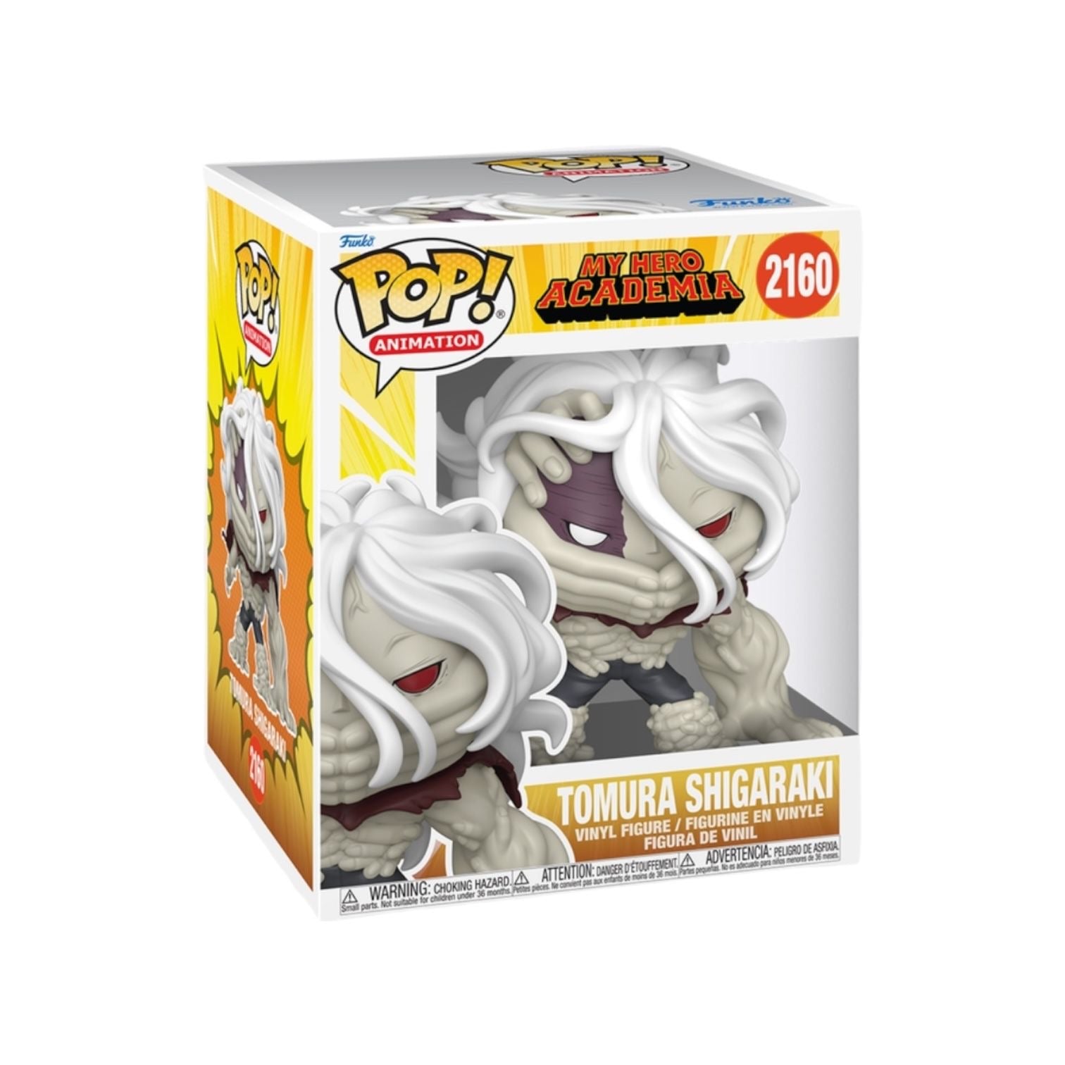 Funko Pop! vinyl figure packaging of Tomura Shigaraki from My Hero Academia on a white background