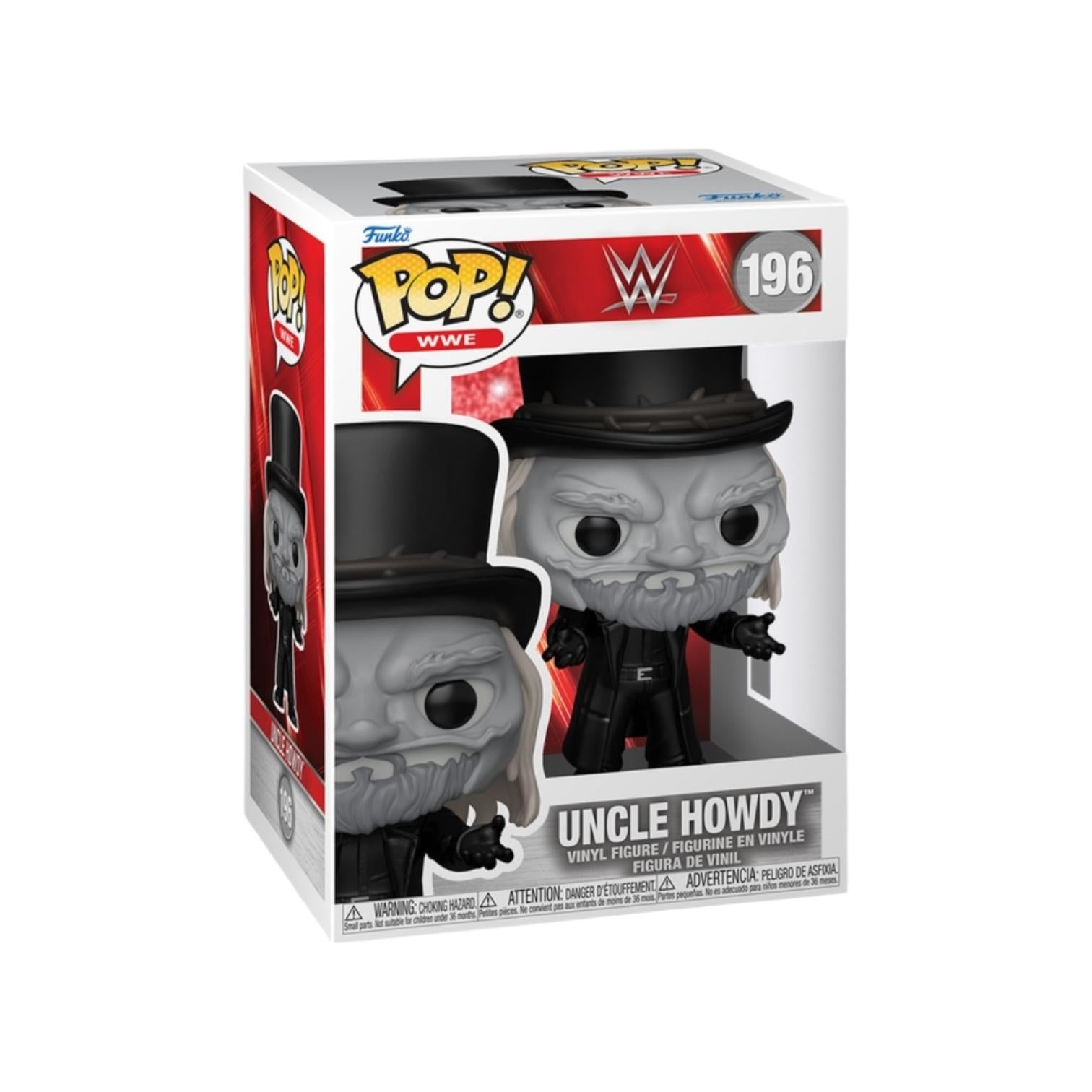 Funko Pop! WWE Uncle Howdy vinyl figure packaging on a white background