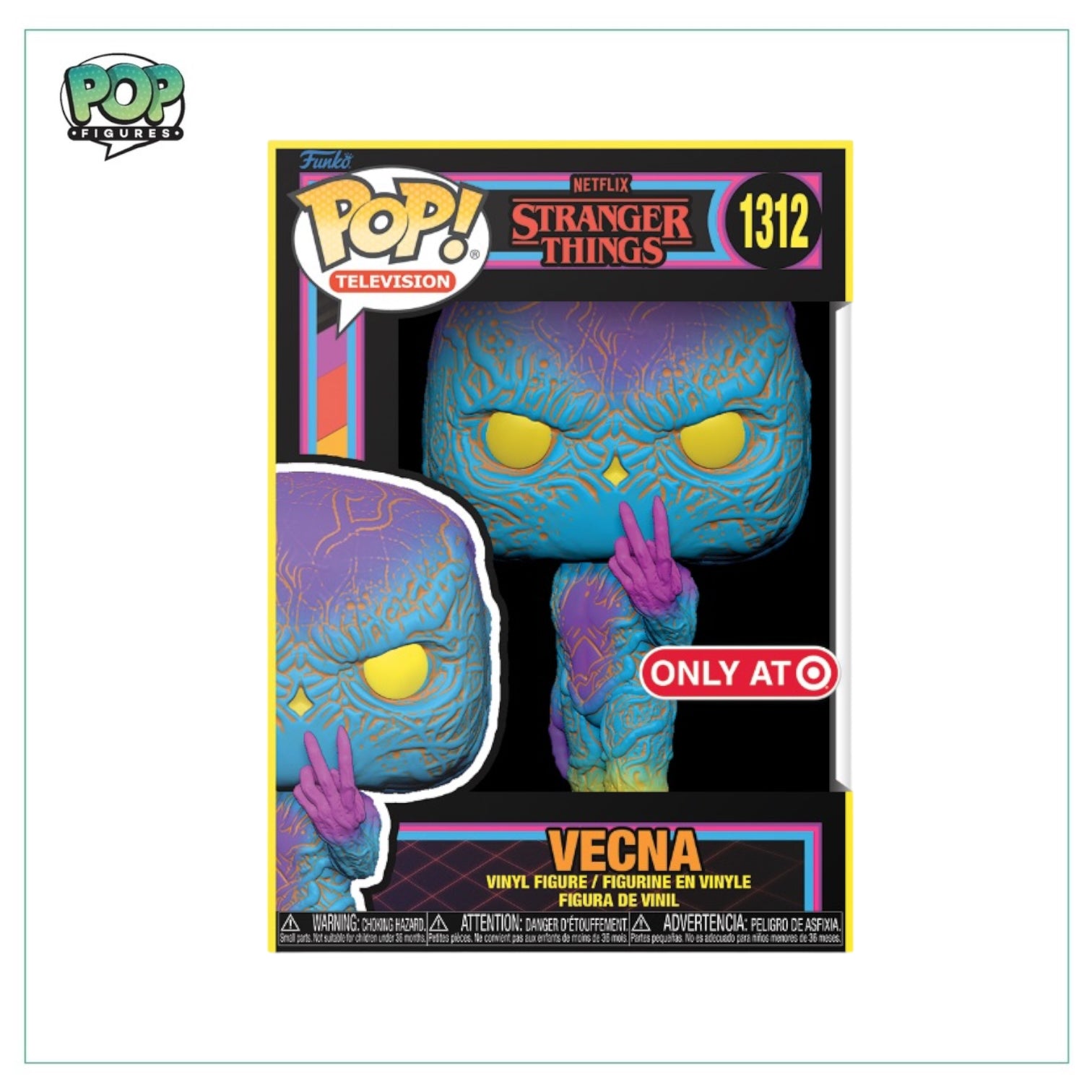 Vecna Blacklight Funko Pop! figure from Stranger Things, available only at Target.