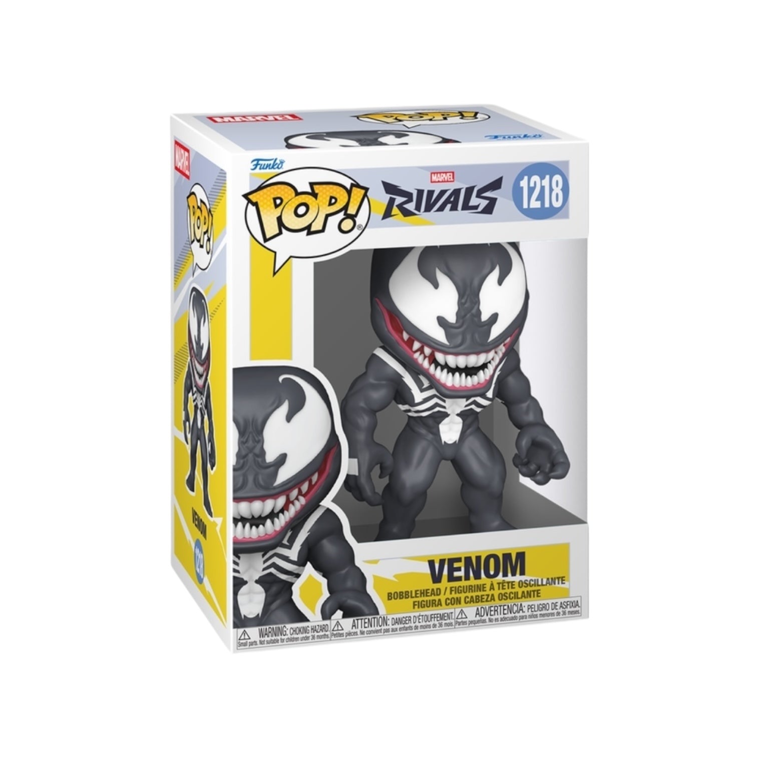 Funko Pop! Rivals Venom figure packaging on a white background