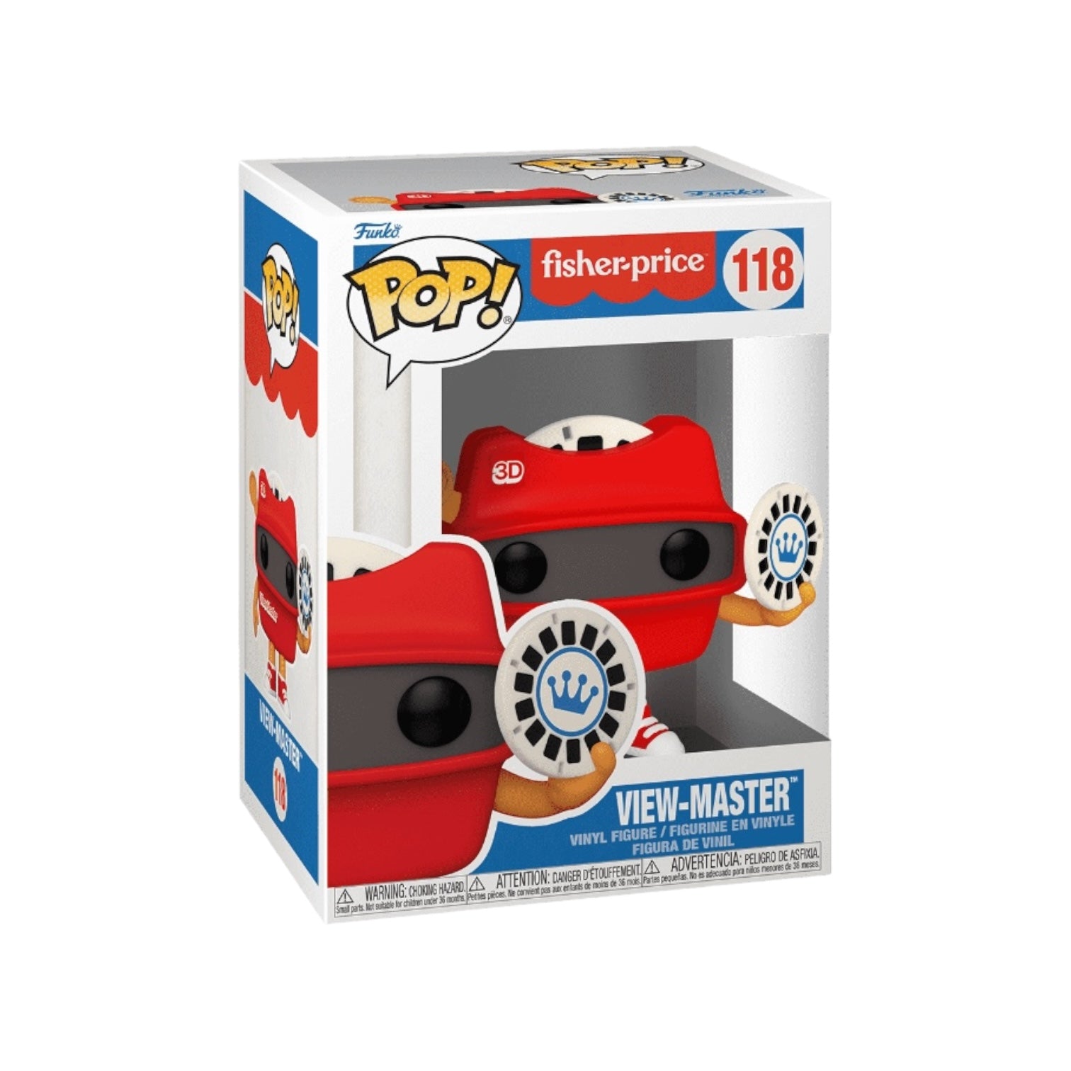 Funko Pop! View-Master #188 featuring Fisher Price design, celebrating classic retro toys in a vibrant collectible figure.