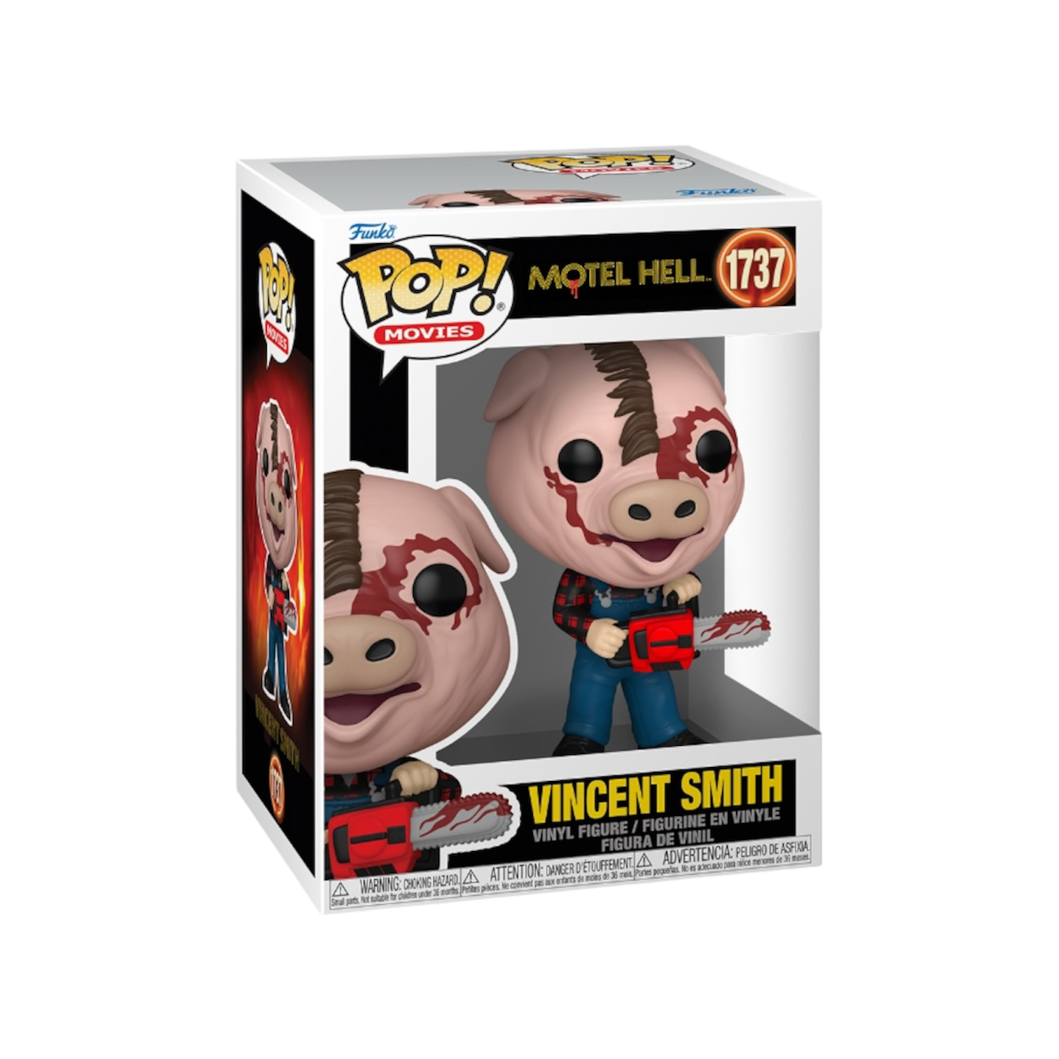 Funko Pop of Vincent Smith #1737 from Motel Hell, featuring his signature look and quirky details.