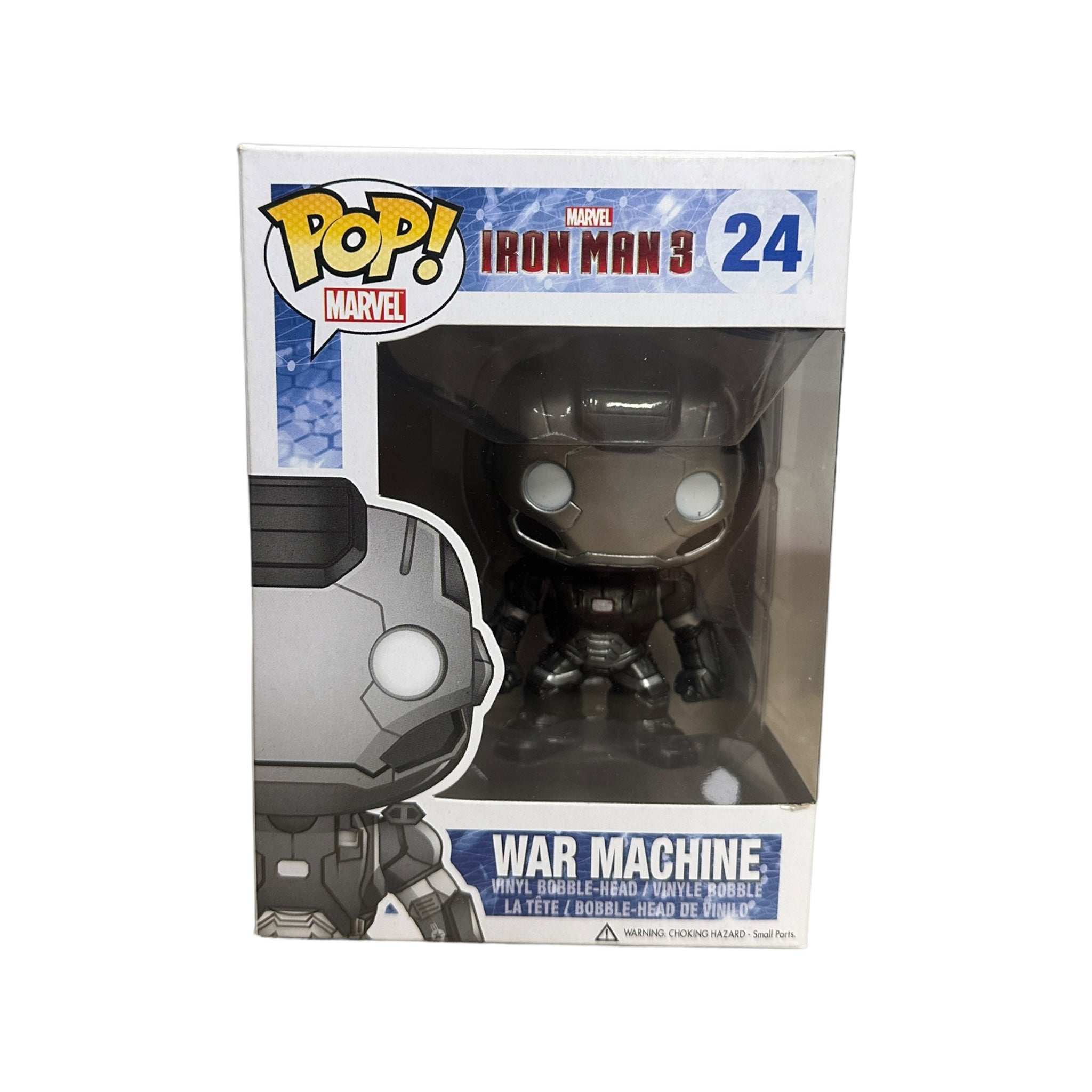 War Machine #24 Funko Pop! from Iron Man 3 (2013), rated 8/10, features a detailed figure in a dynamic pose.