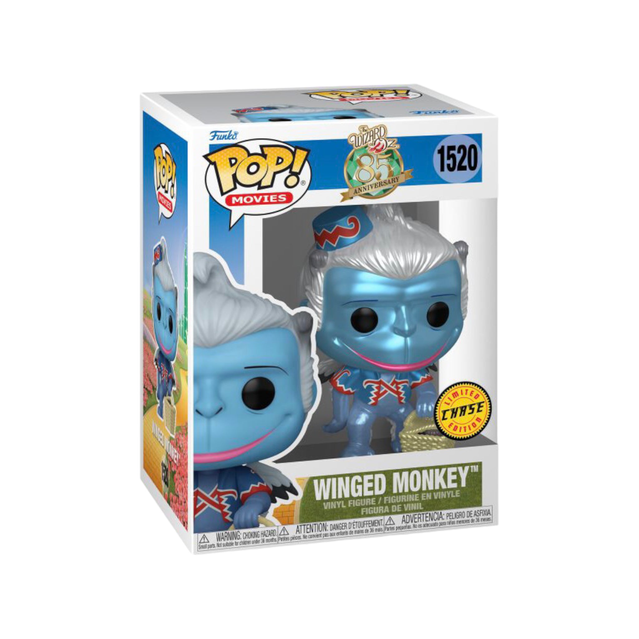 Funko Pop! #1520 features a metallic Winged Monkey from The Wizard of Oz, highlighting its cool wings and shiny finish.