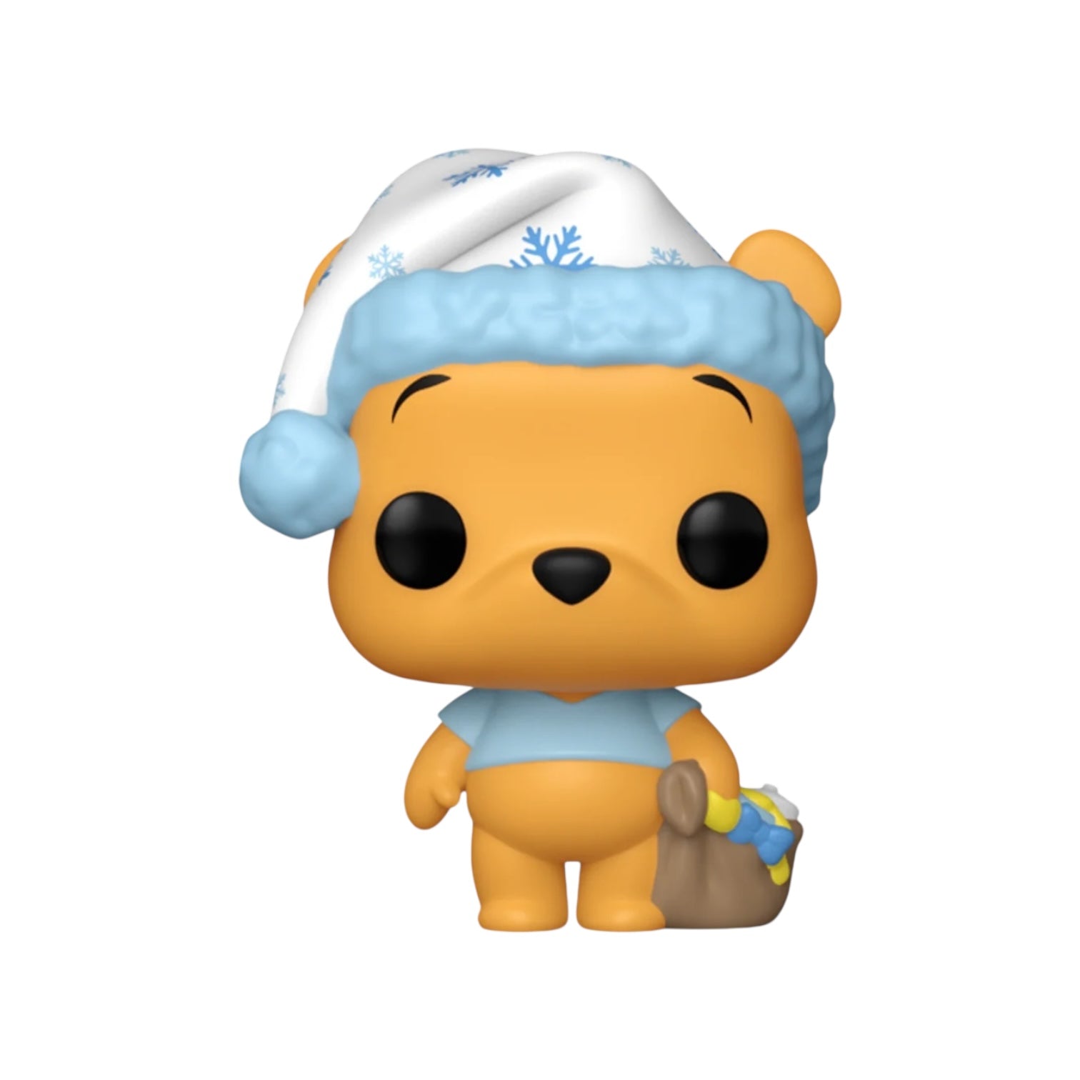 Funko Pop! vinyl figure of a bear character wearing a winter hat and holding a bag on a white background