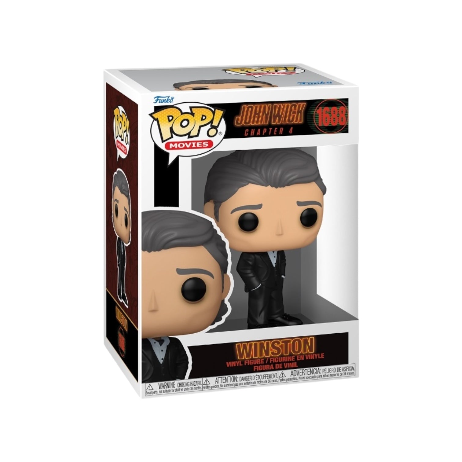 Funko Pop! Winston #1688 from John Wick Chapter 4, featuring his signature outfit and intense expression.