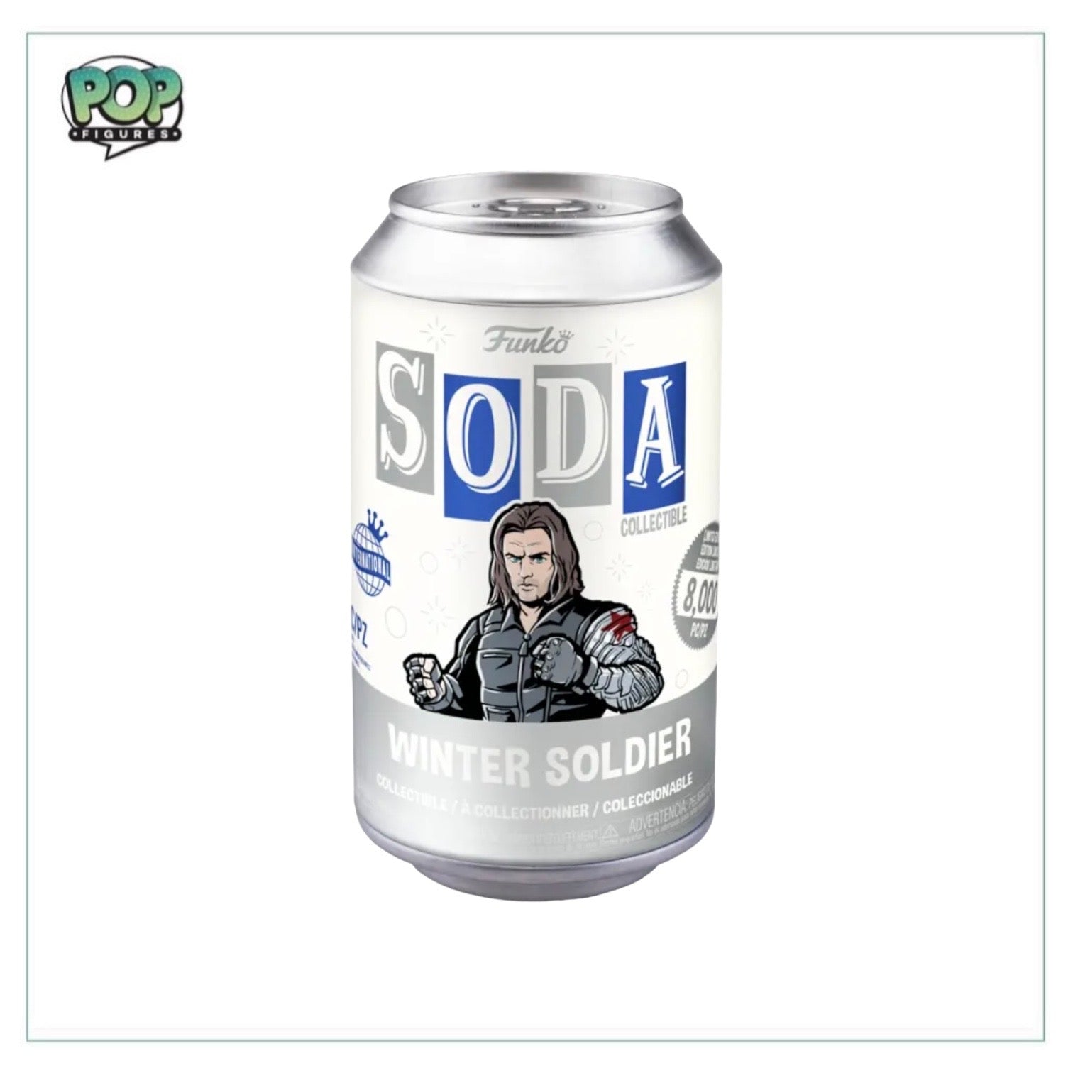 Winter Soldier Funko Soda Vinyl Figure from Captain America: Civil War, limited edition of 8000, with a chance of chase variant.