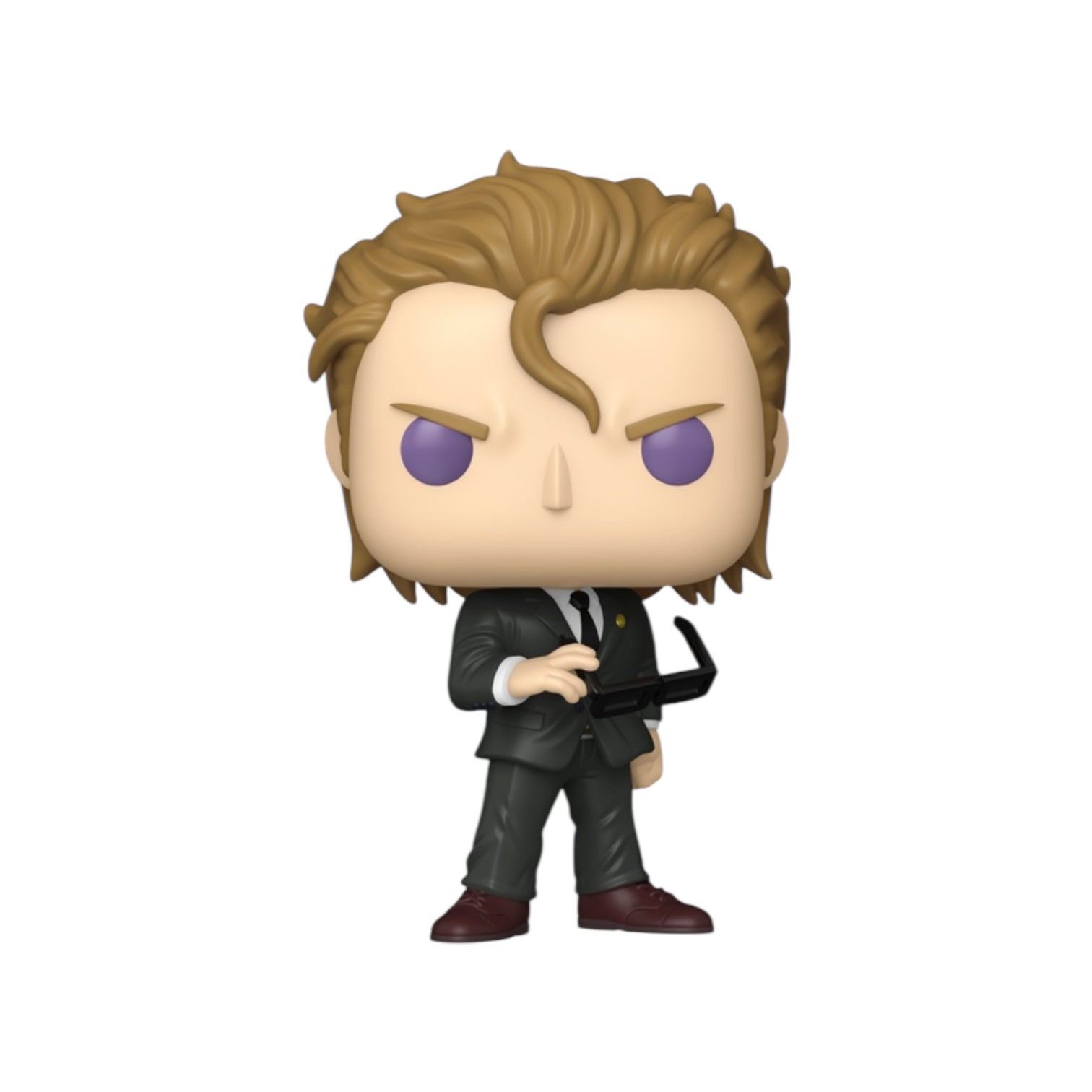Funko Pop! vinyl figure of a character in a suit holding a gun on a white background