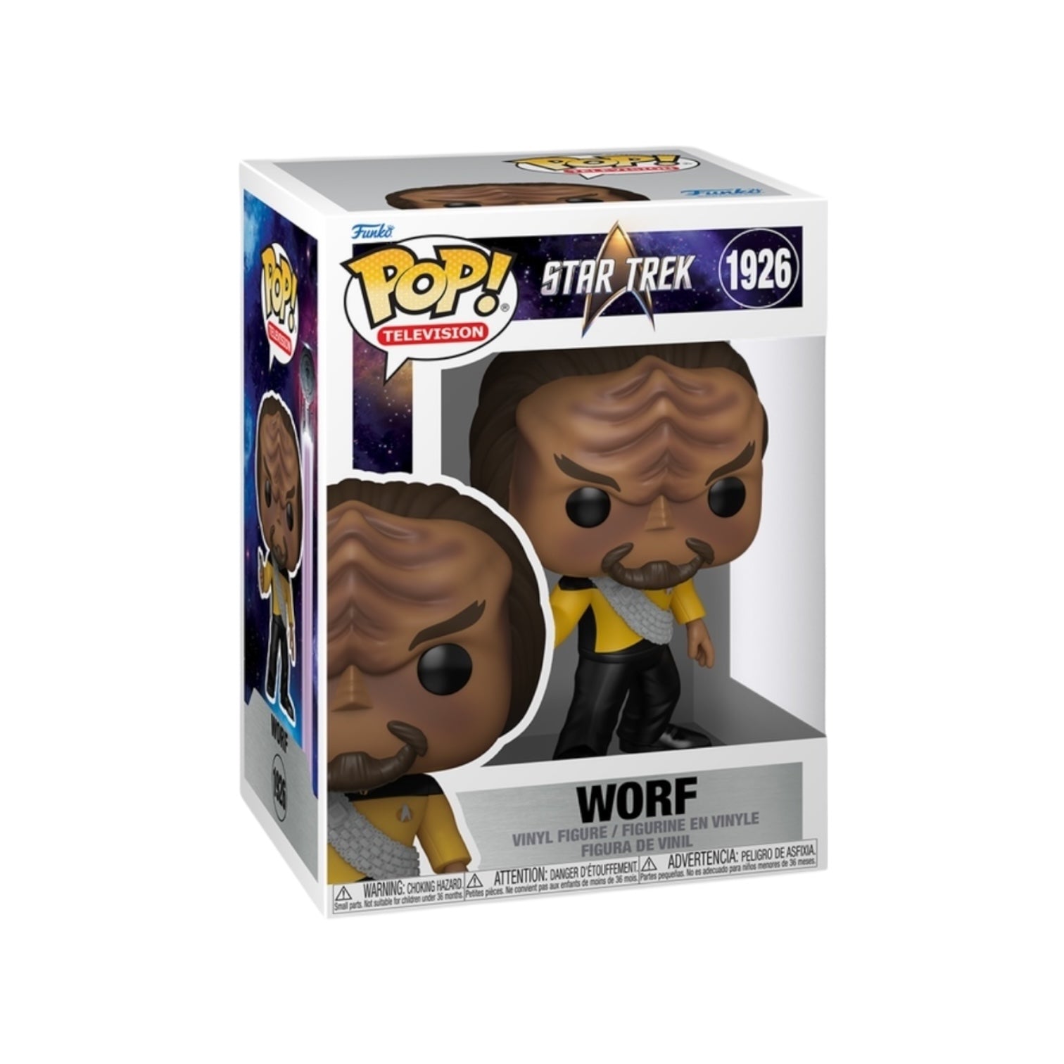 Worf 1926 Funko pop in packaging on white background