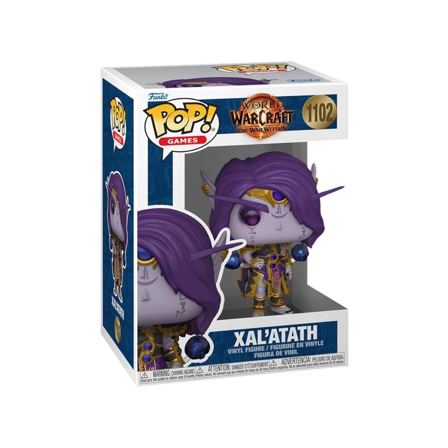 Funko Pop! Xal'atath figure packaging from World of Warcraft