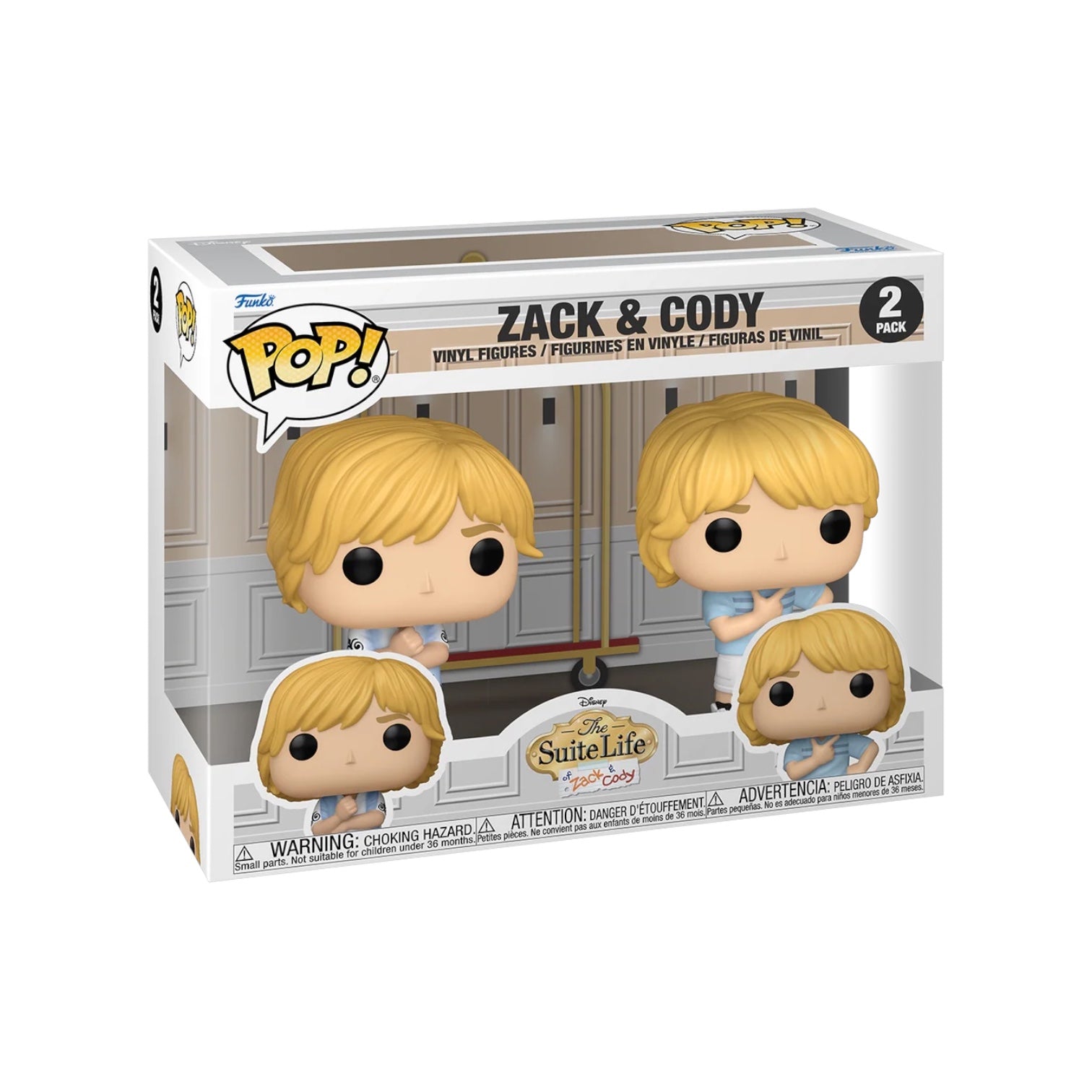 Welcome this 2-pack to your The Suite Life of Zack and Cody lineup when you reunite these brothers with the rest of your Disney collection.