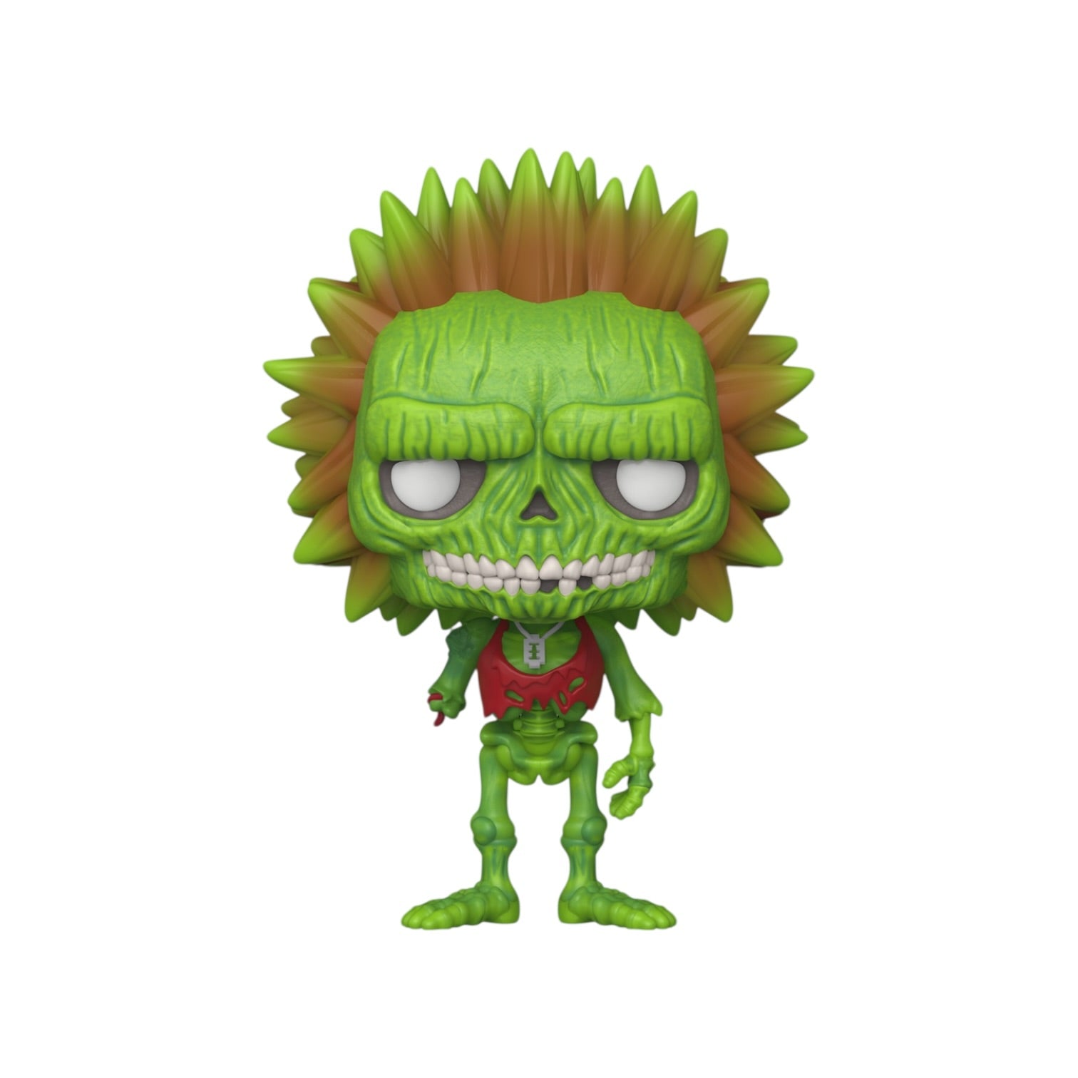 Zombie trash 180 Funko Pop green spike zombie in packaging on a white background