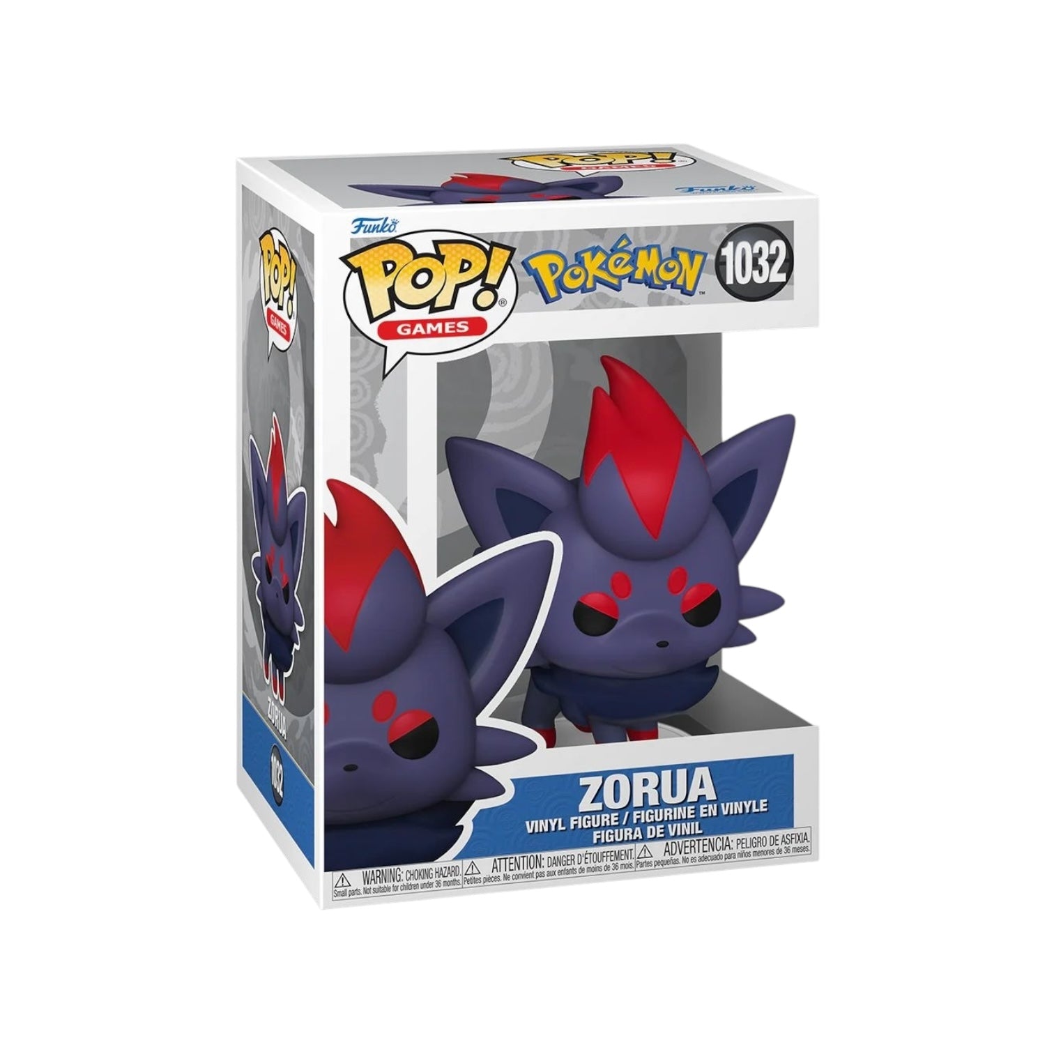 This Dark purple Pokemon with red quiff, Red eyebrow and eyelids, and red feet