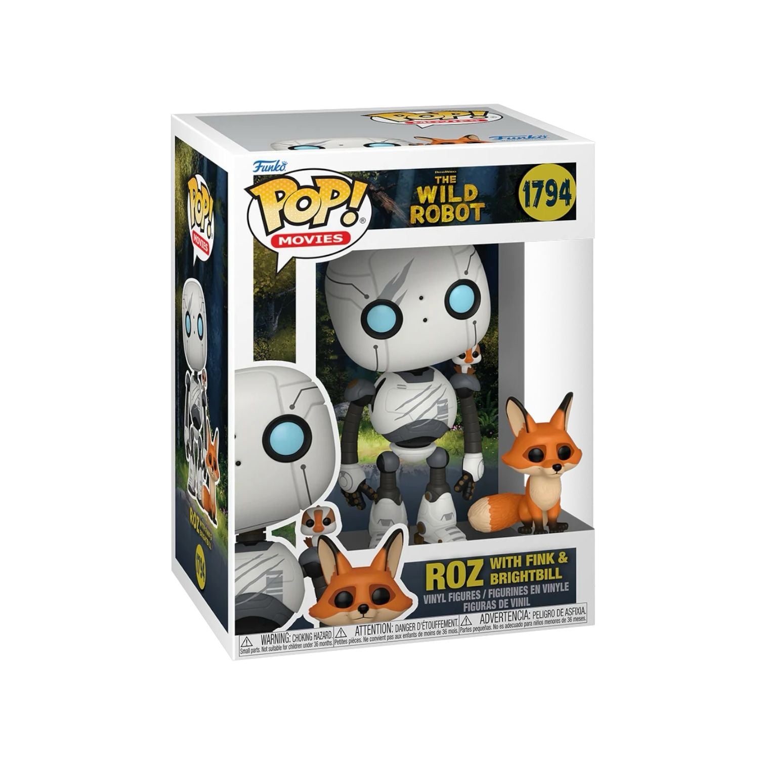 ROZ with Fink and Brightbill #1794 Funko Pop - The Wild Robot - PREORDER