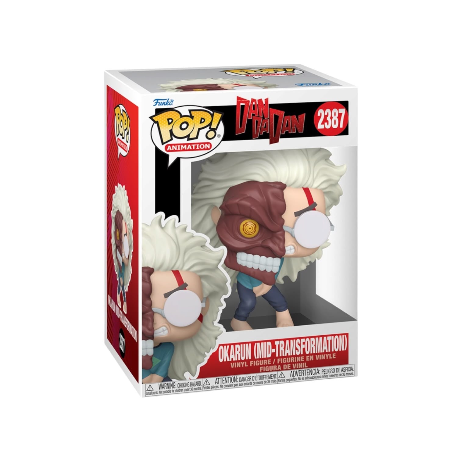 Funko Pop! vinyl figure packaging with character illustration on a white background
