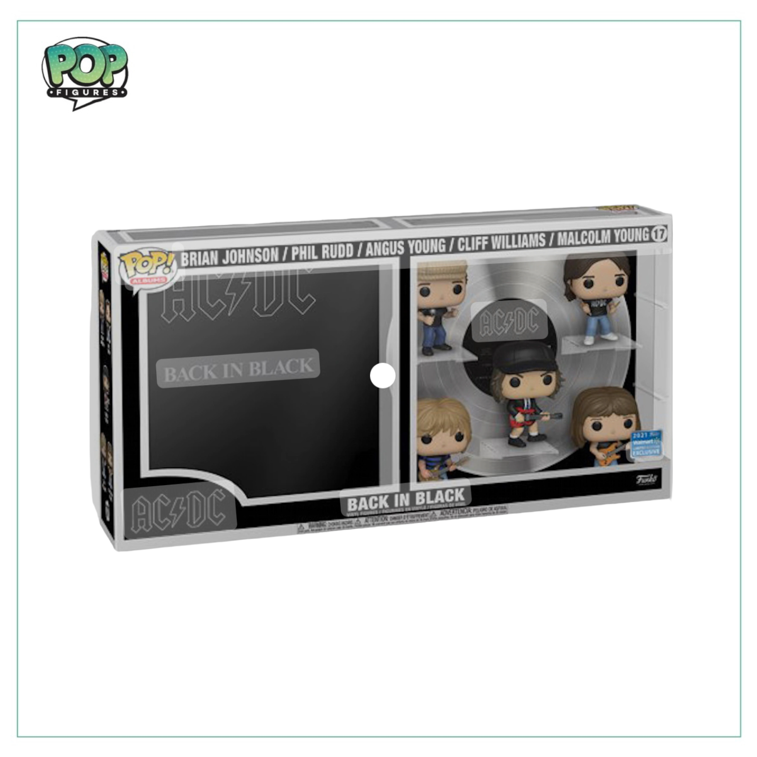 AC/DC's Back In Black #17 Deluxe Vinyl Album, a special 2021 Walmart Exclusive, showcasing iconic rock music and design.