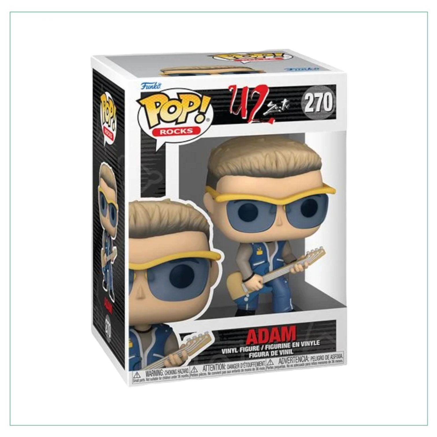 Funko Pop! Adam #270 from U2's Zoo, showcasing a stylized figure with distinctive features and vibrant colors.