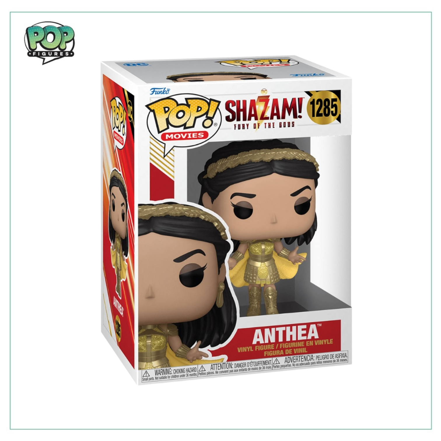 Anthea #1285 Funko Pop! showcases Shazam from Fury of the Gods, perfect for DC fans and collectors alike.