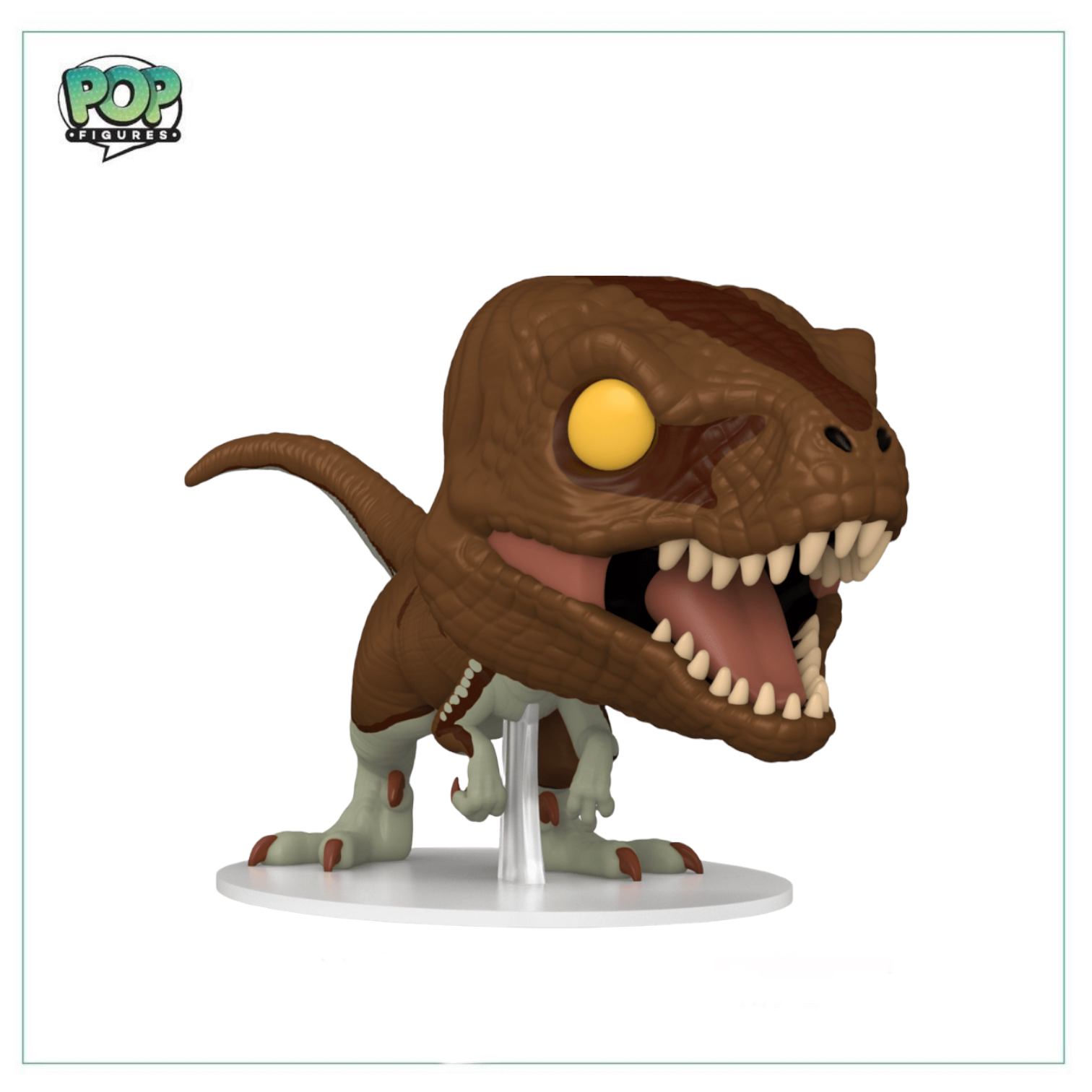 FYE Exclusive Atrociraptor Funko Pop! #1216, showcasing a vibrant and detailed representation of the iconic dinosaur.