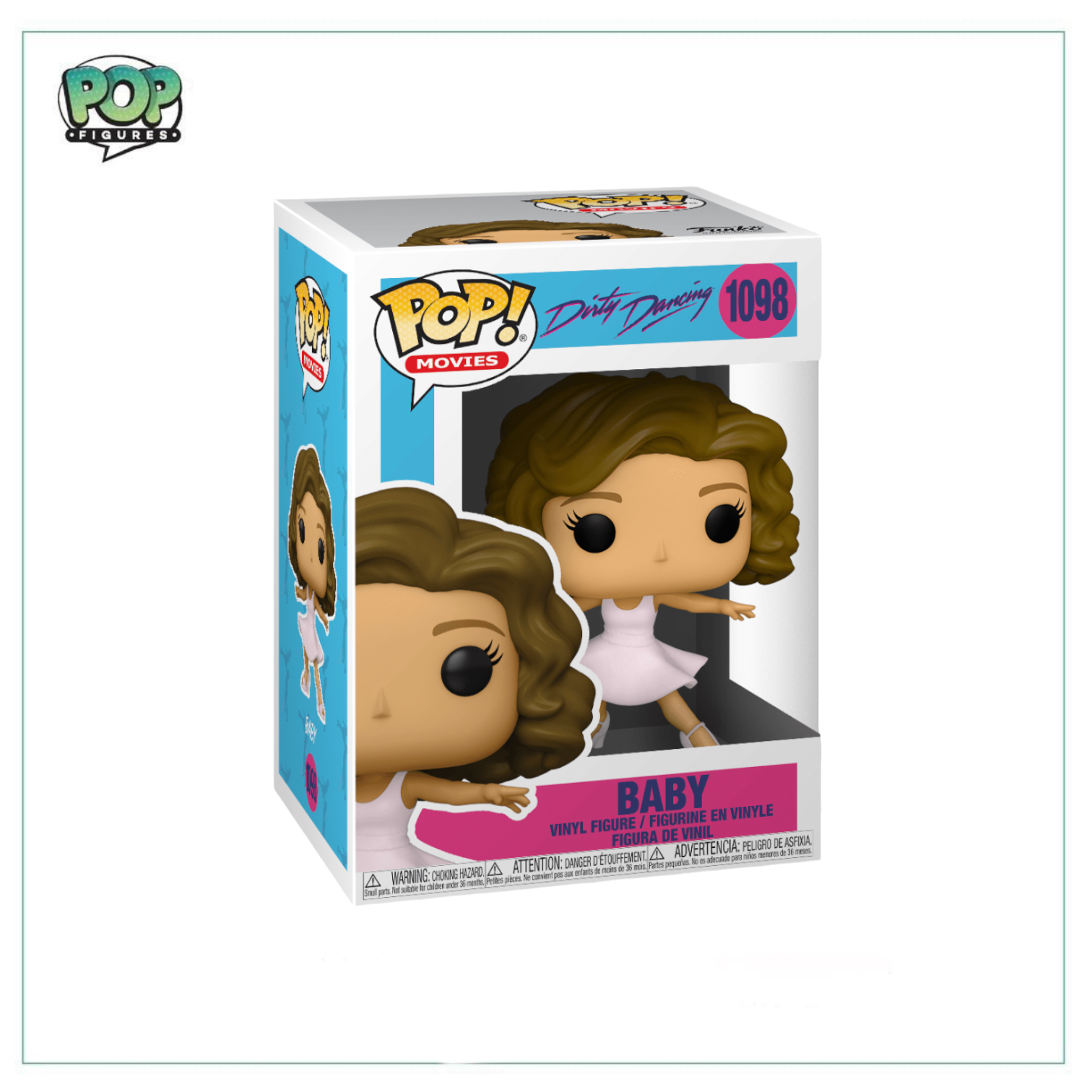 Cute Baby #1098 Funko Pop! from Dirty Dancing, capturing her iconic dance pose with a joyful expression.