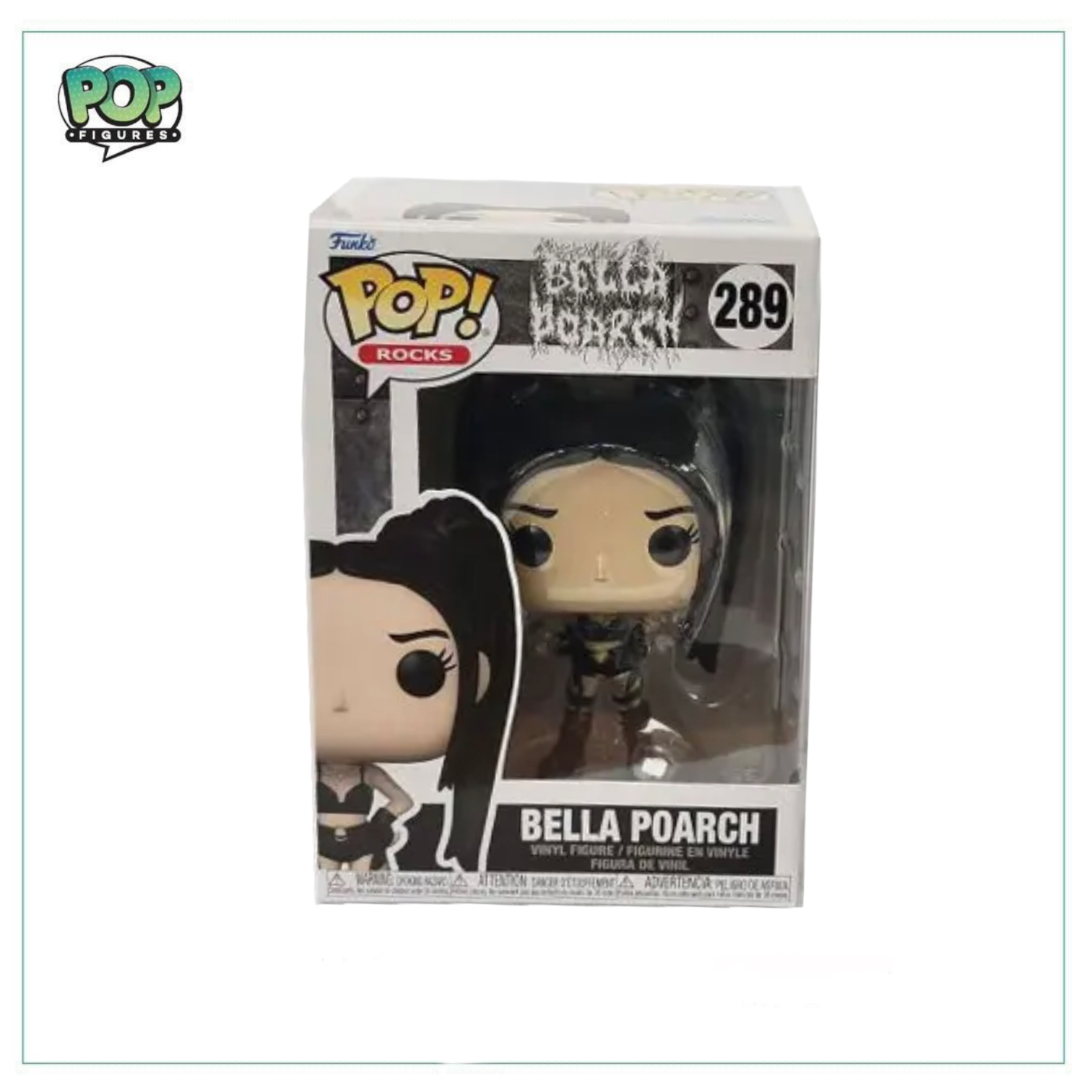 Funko Pop! Rocks Bella Poarch #289, showcasing her iconic style with bright colors and a cheerful pose.