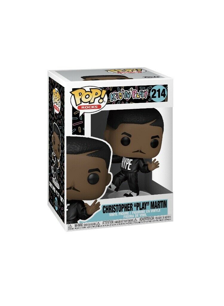 Funko Pop! figure of Christopher "Play" Martin from Kid 'n Play, showcasing his iconic hairstyle and vibrant outfit.
