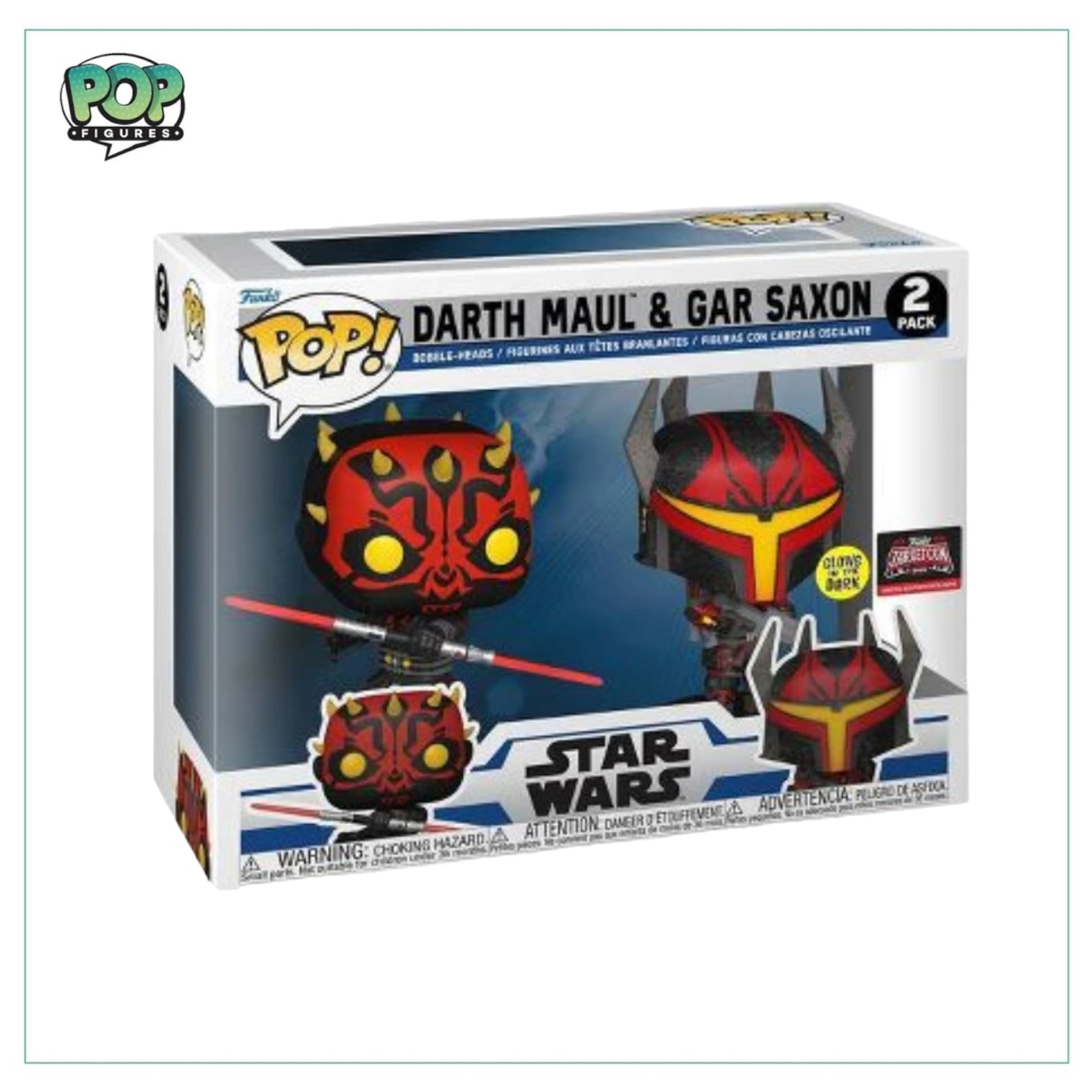 Darth Maul & Gar Saxon (Glows In The Dark) 2 Pack Funko Pop! - Star Wars The Clone Wars - Target Con 2023 Exclusive