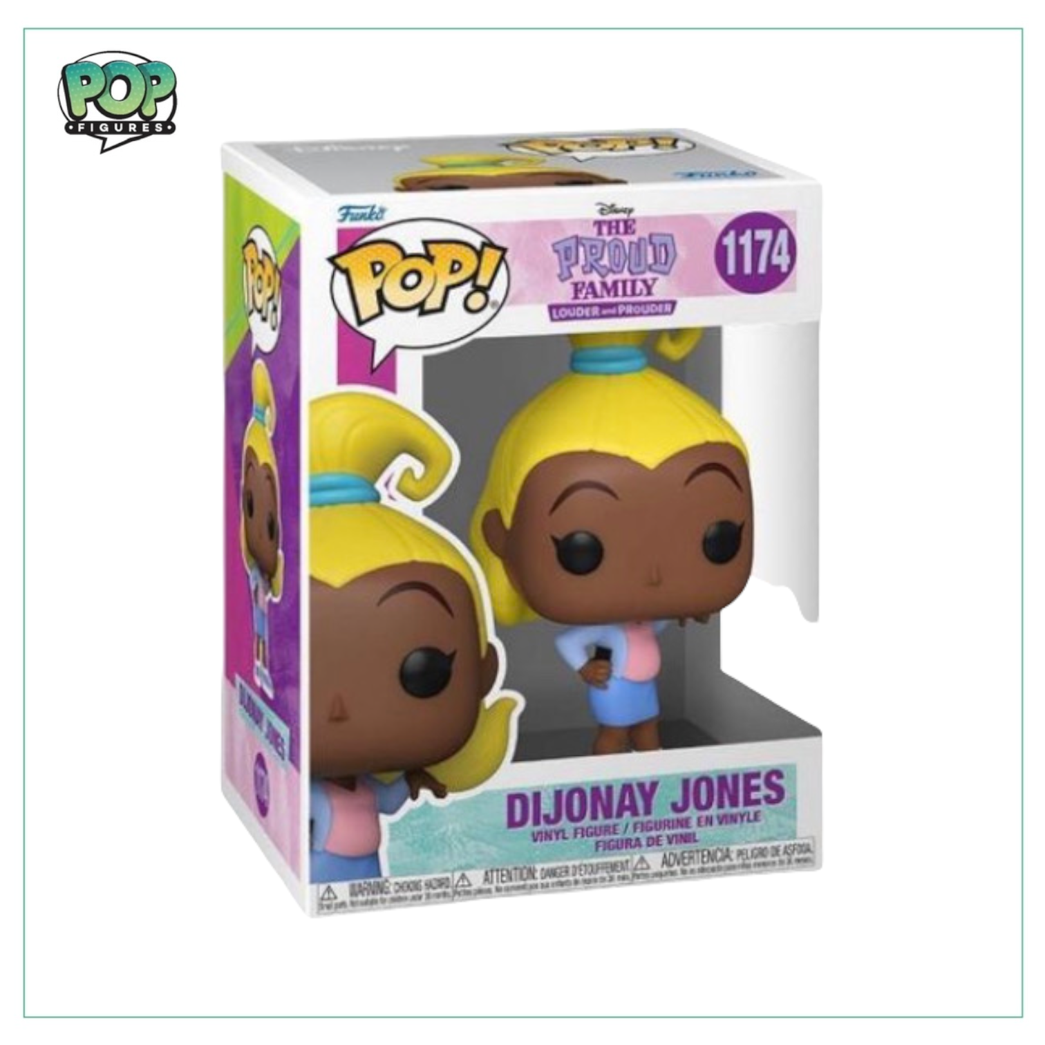 Dijonay Jones #1174 Funko Pop! from The Proud Family, showcasing her unique style and playful expression.