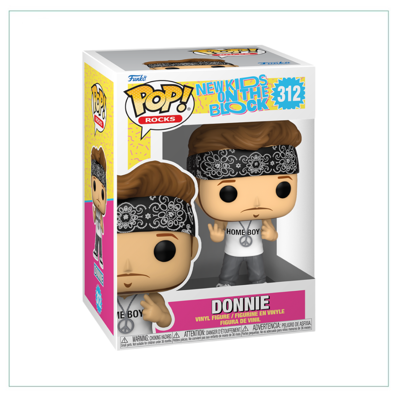 Donnie from New Kids on the Block as a Funko Pop! figure, showcasing his cool style and energetic vibe.